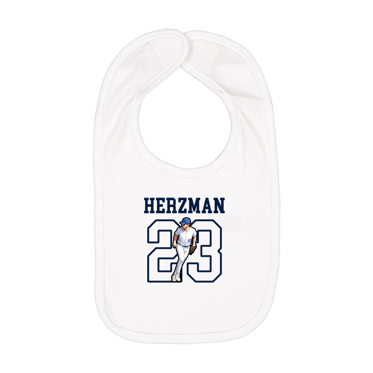 Infant Bib — Shirsey in White