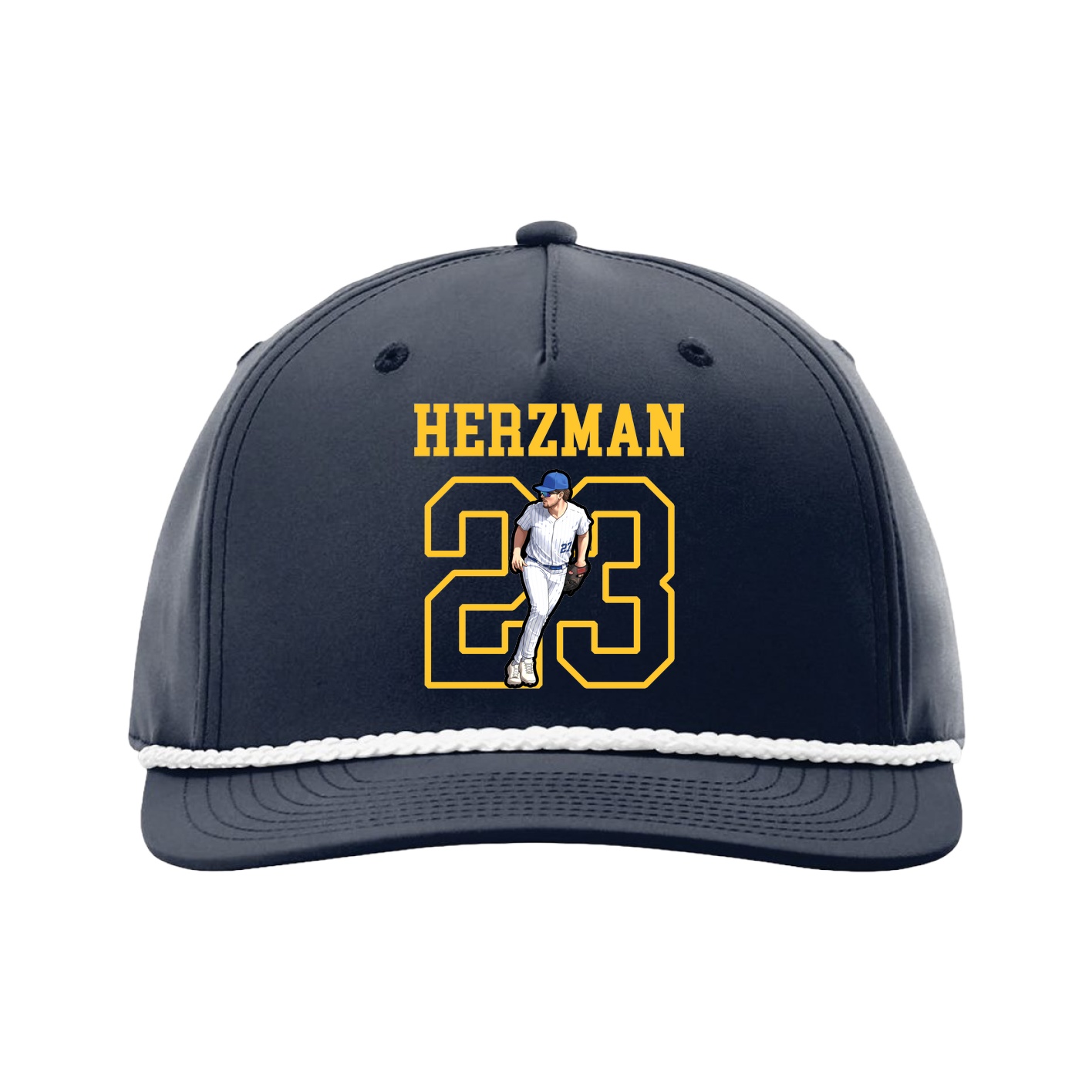 Five-Panel Classic Rope Cap — Shirsey in Navy