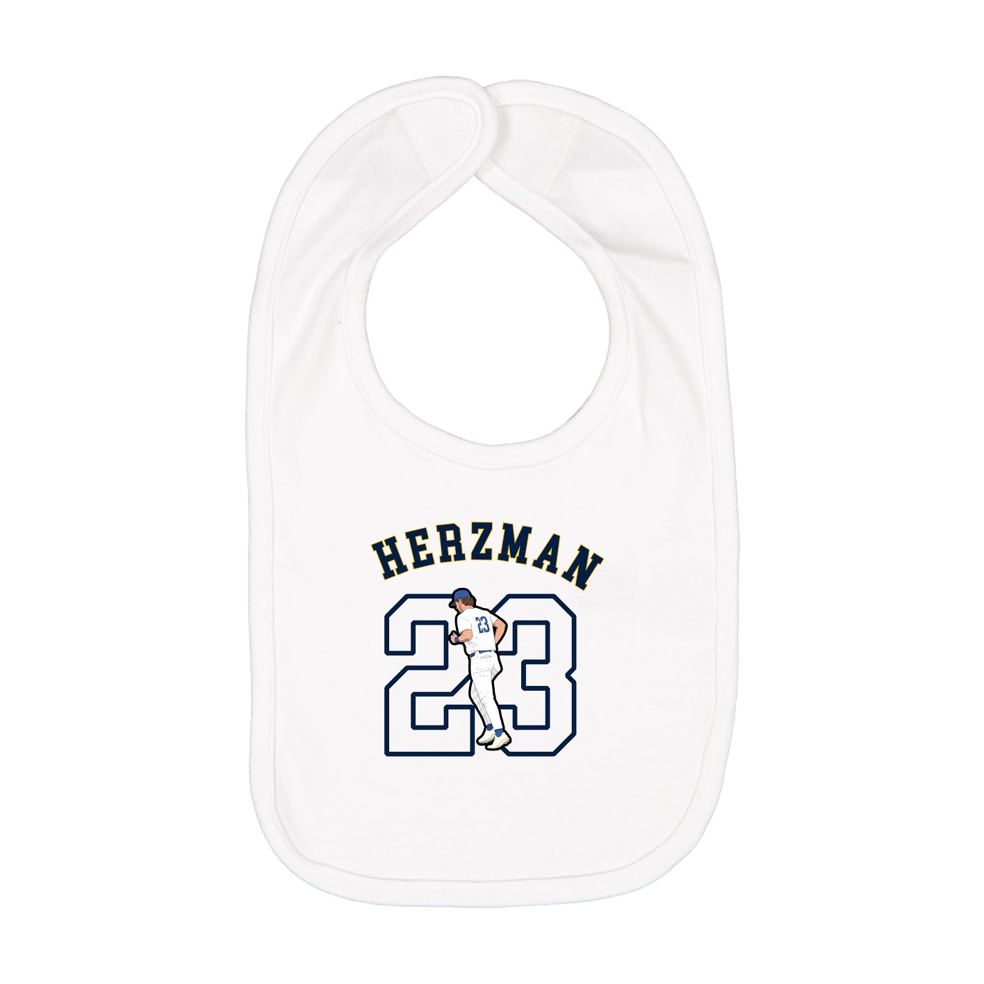 Infant Bib — Shirsey Arch in White