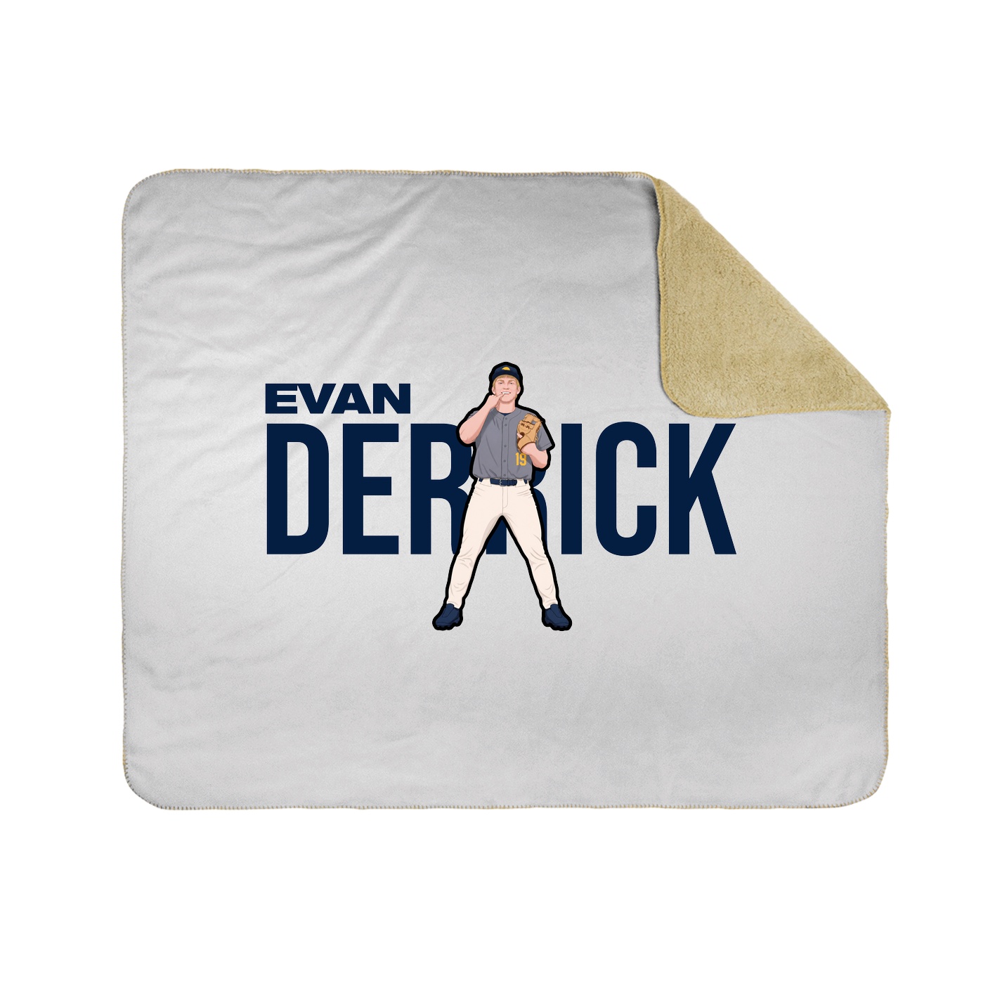 Throw Blanket — Player Name in White