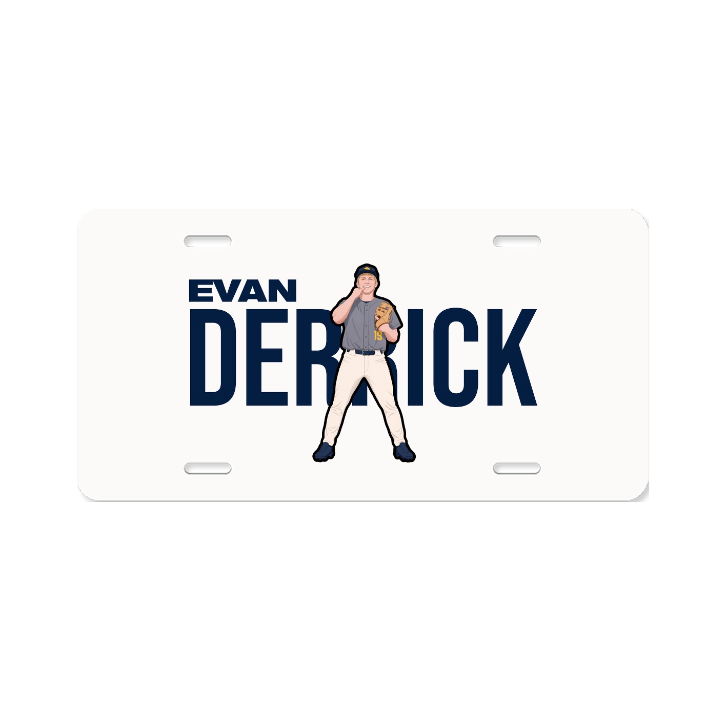 License Plate — Player Name in Classic