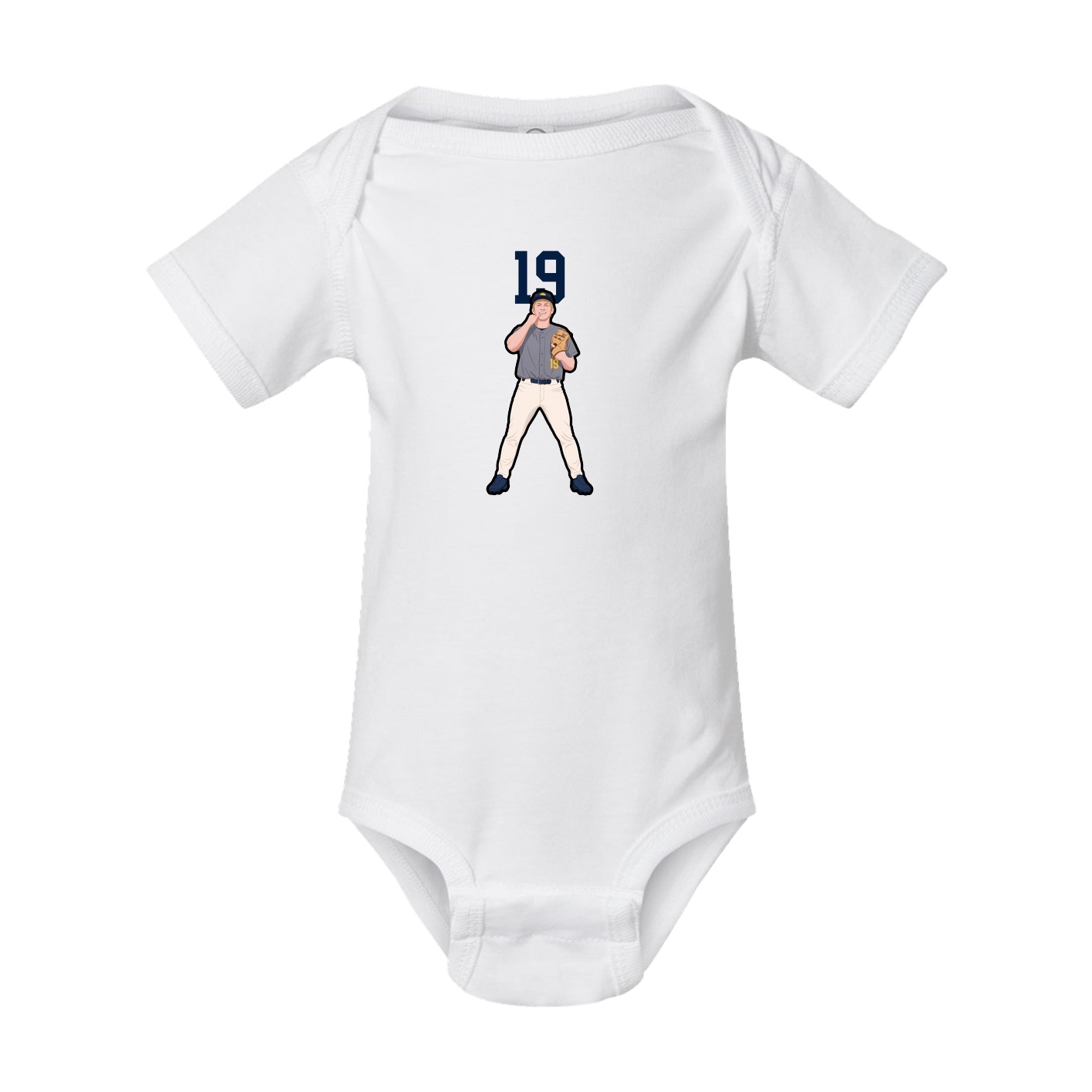 Baby Onesie — Number Top in White