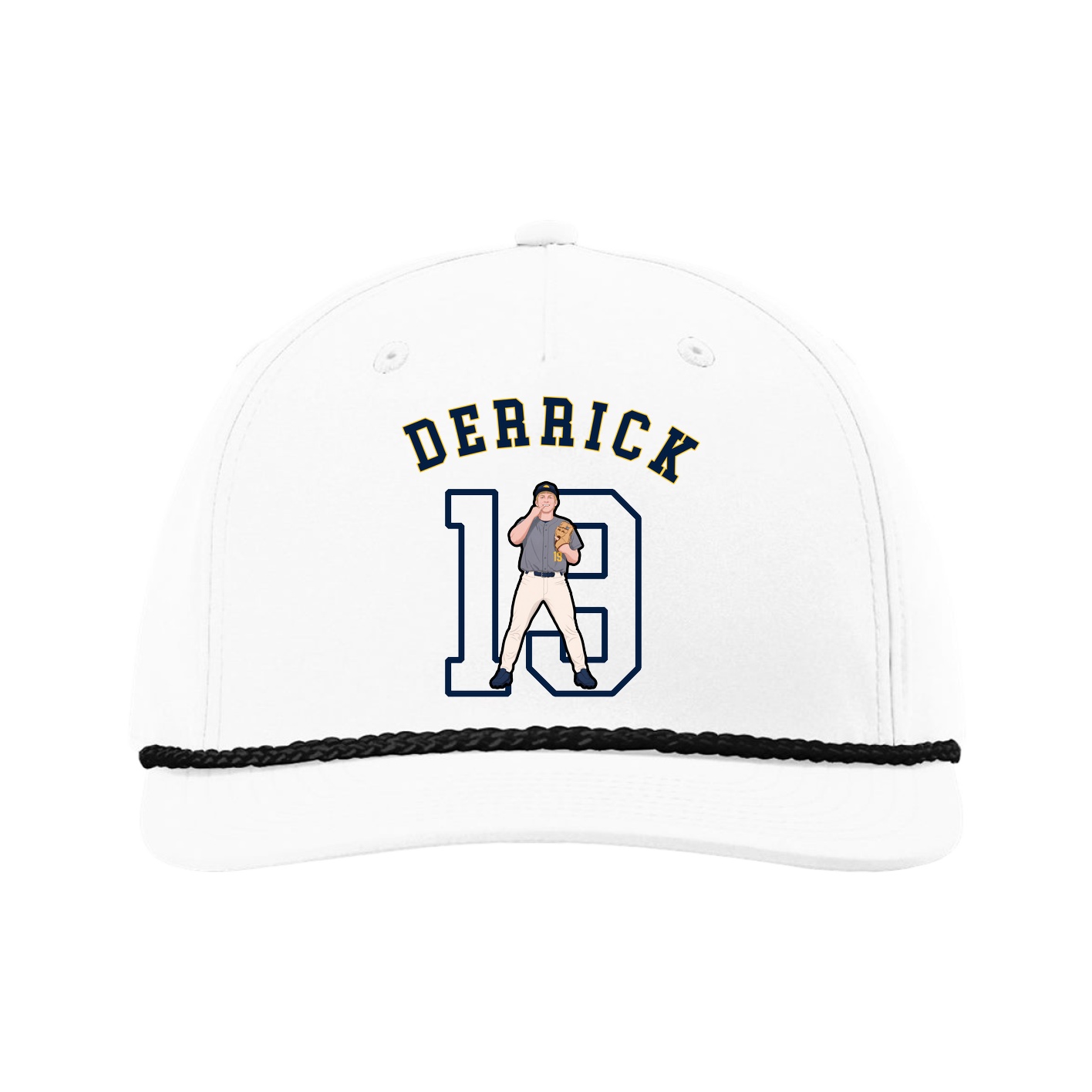 Five-Panel Classic Rope Cap — Shirsey Arch in White