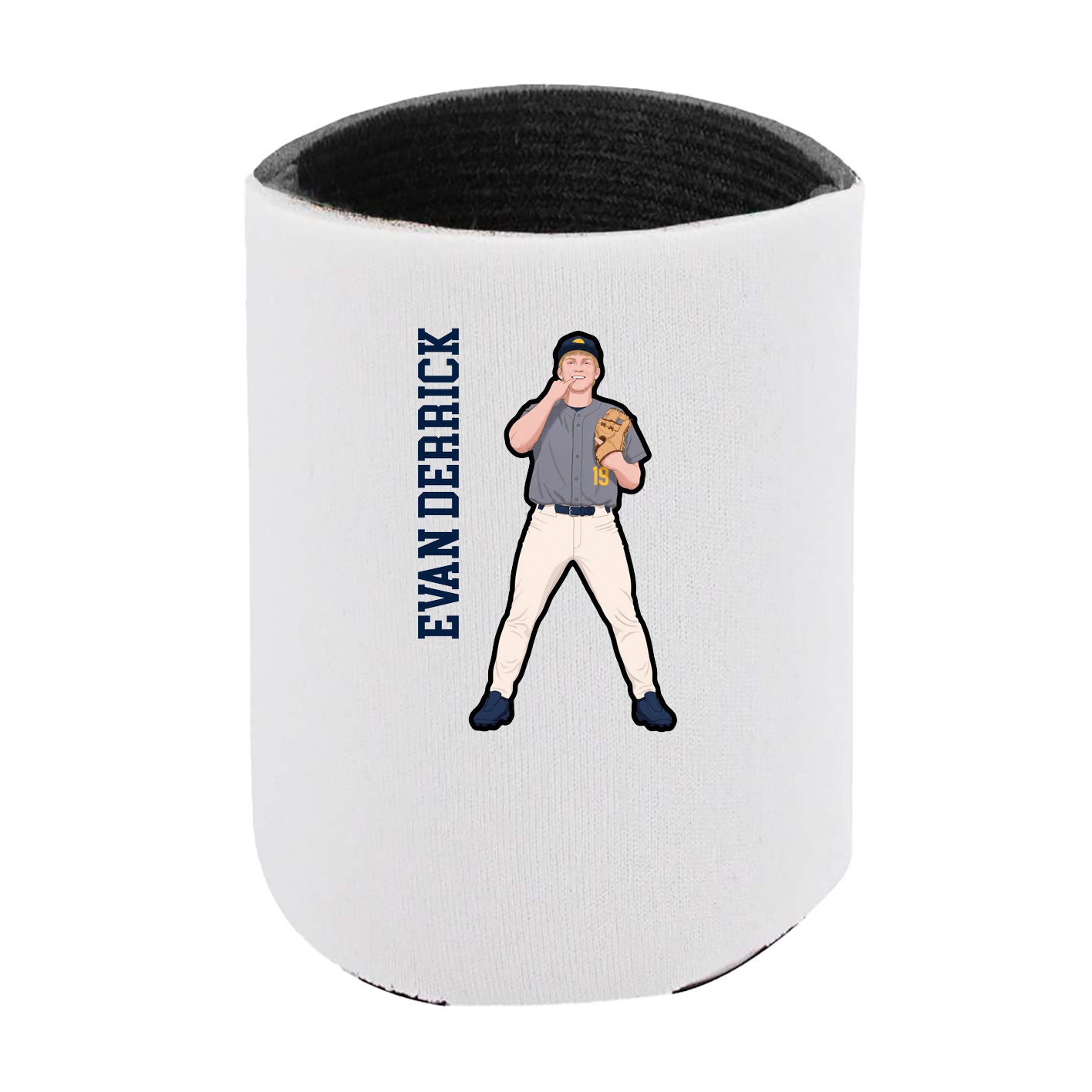 Can Holder — Name Vertical in White