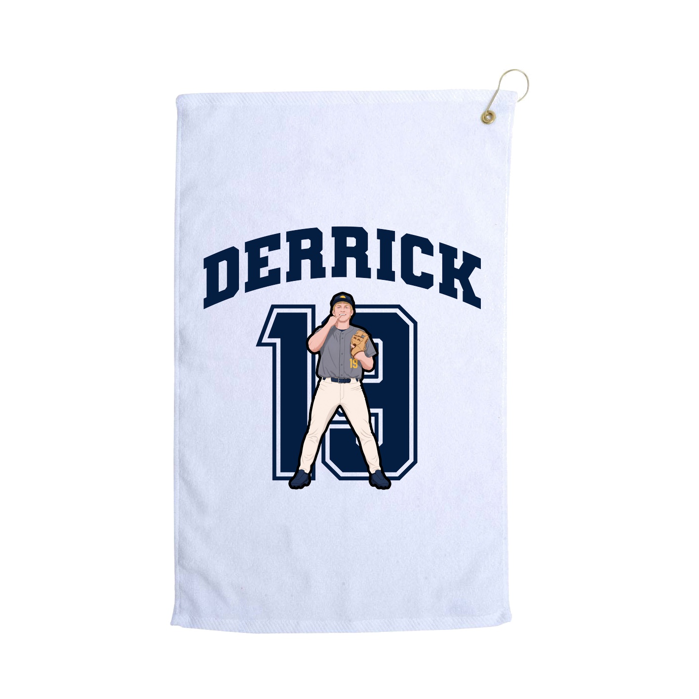 Golf Towel — Number in White