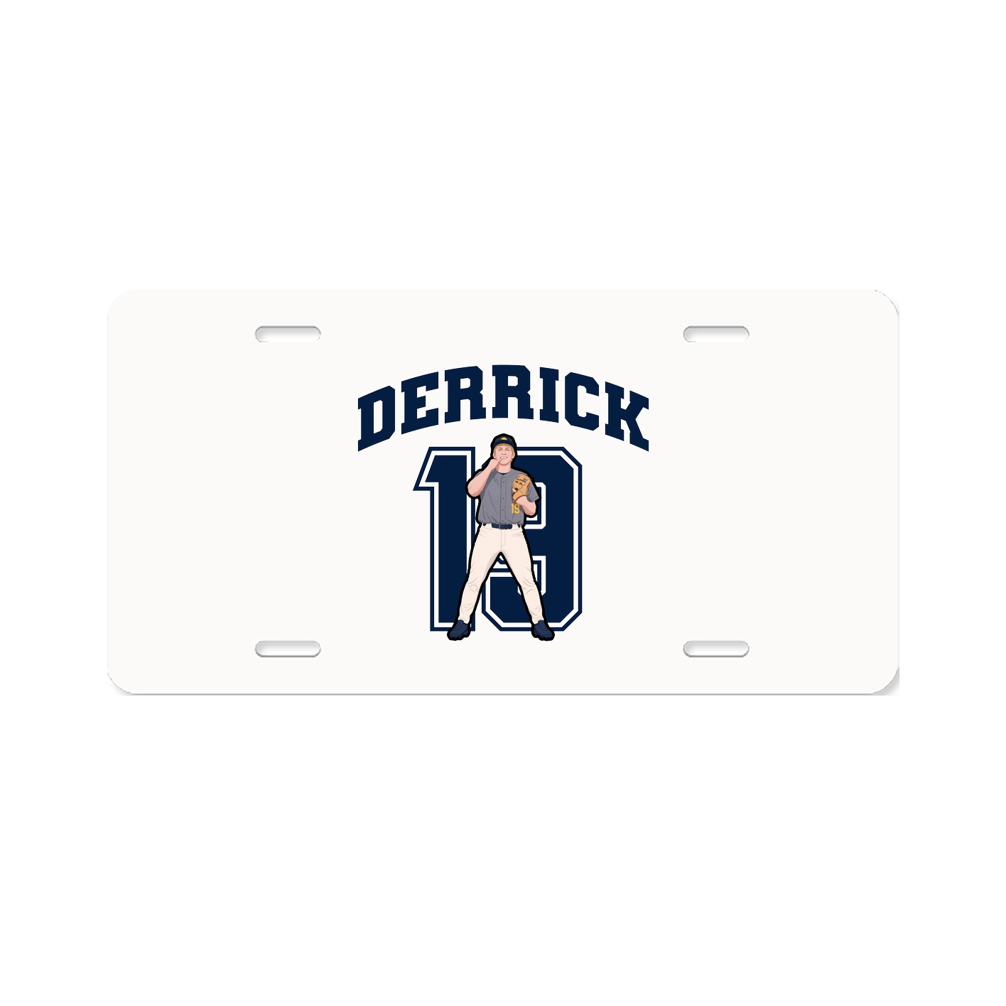License Plate — Number in Classic