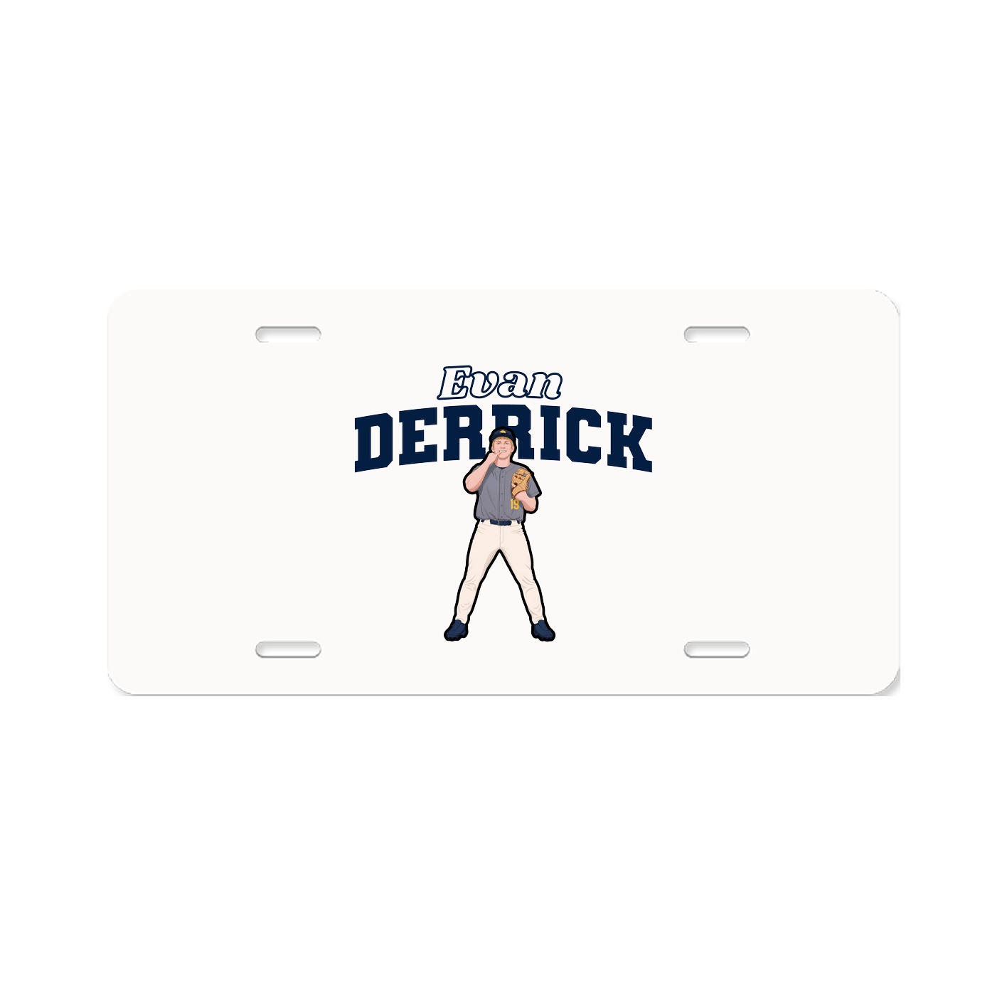 License Plate — Name Arch in Classic