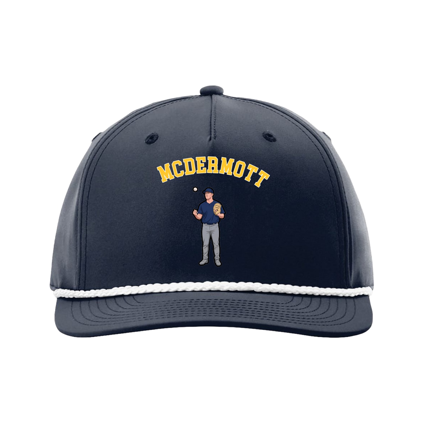 Five-Panel Classic Rope Cap — Shirsey Arch in Navy