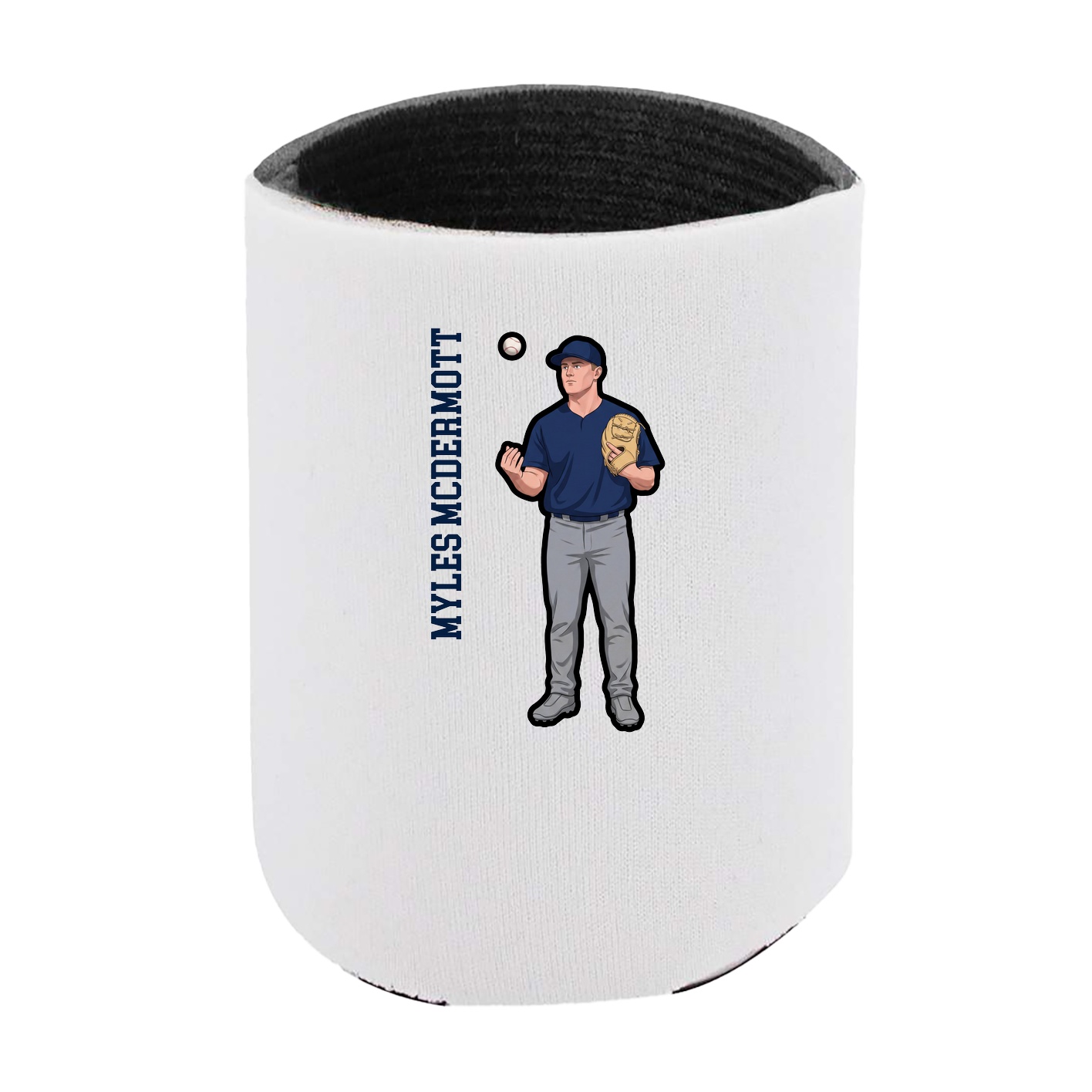 Can Holder — Name Vertical in White