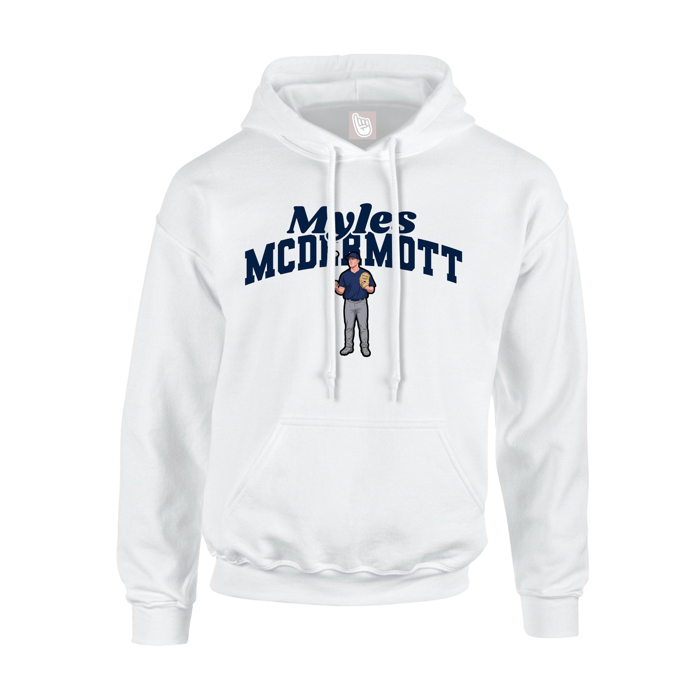 Youth Hoodie — Signature Arch in White