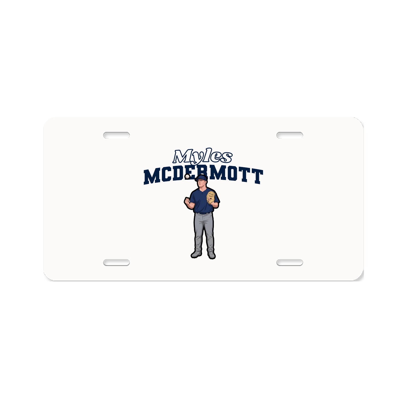 License Plate — Name Arch in Classic