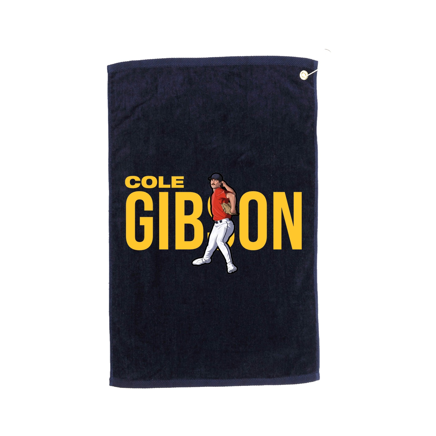 Golf Towel — Player Name in Navy