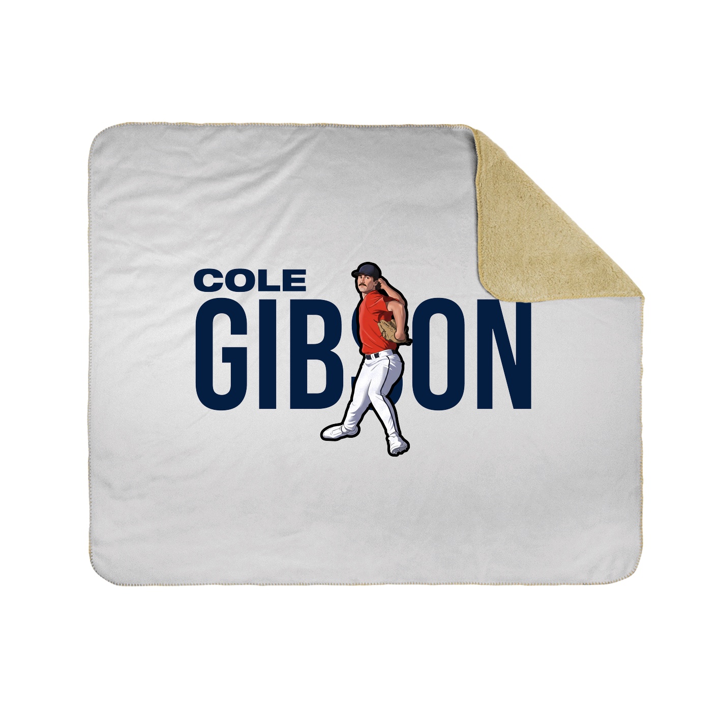 Throw Blanket — Player Name in White