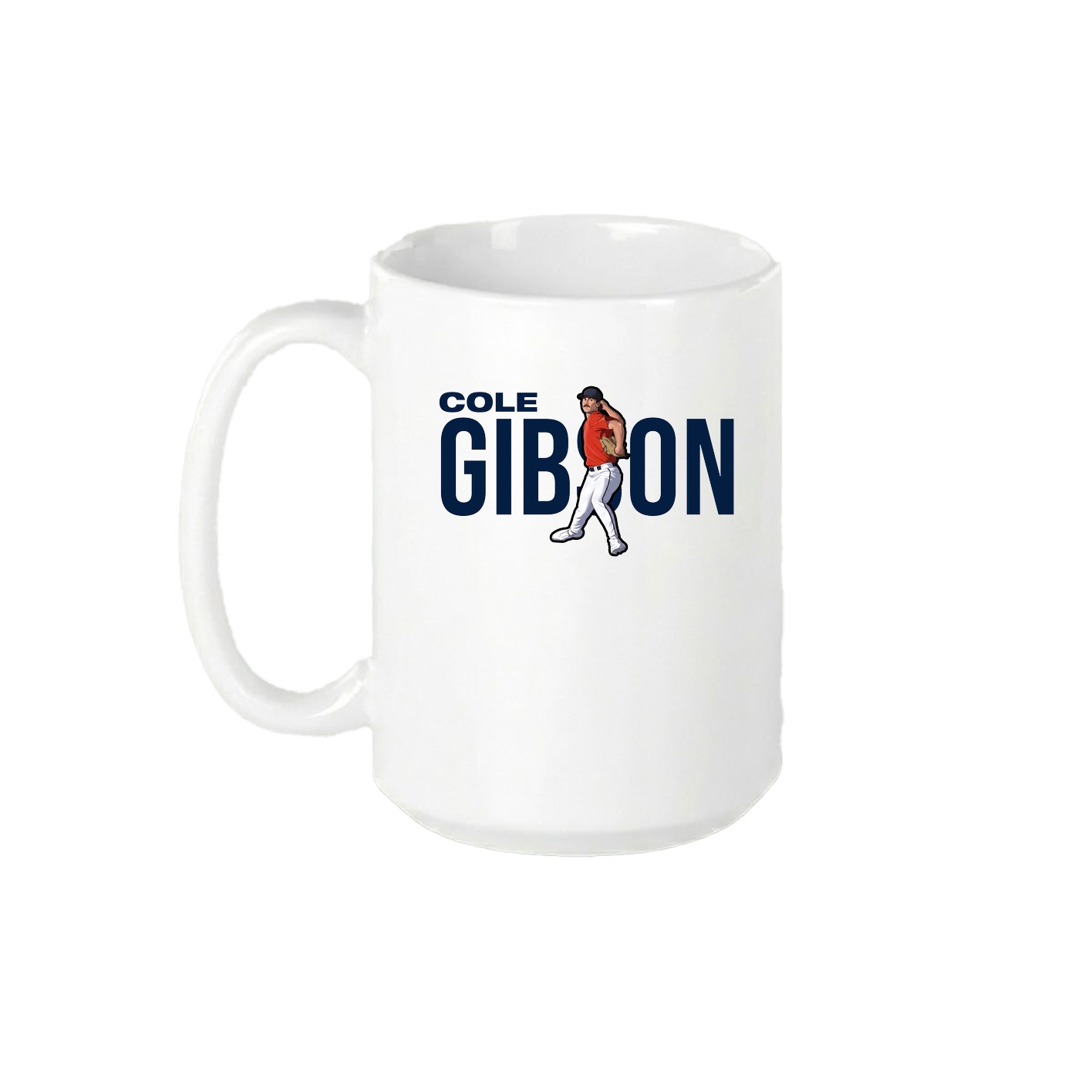 15oz Coffee Mug — Player Name in White