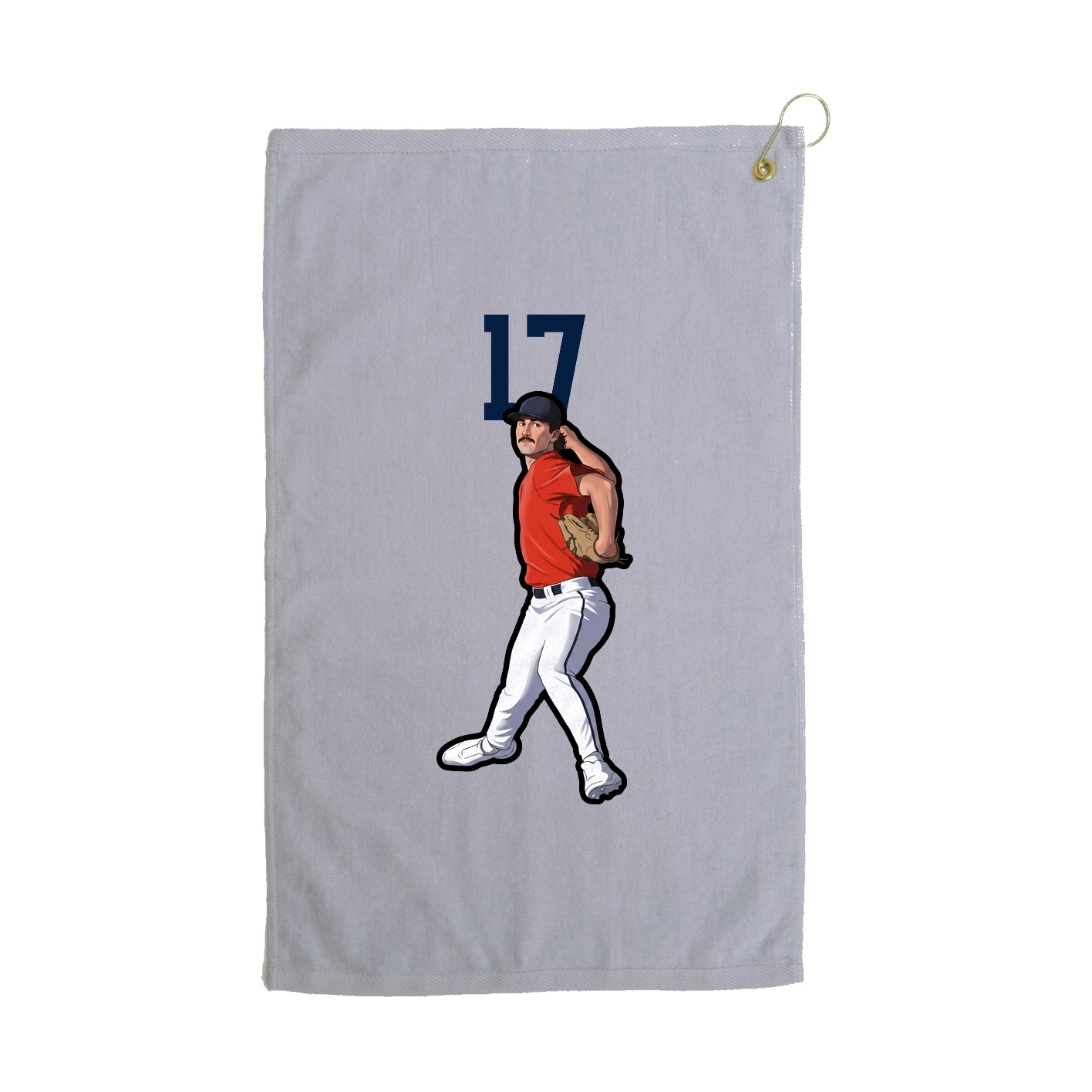 Golf Towel — Number Top in Grey