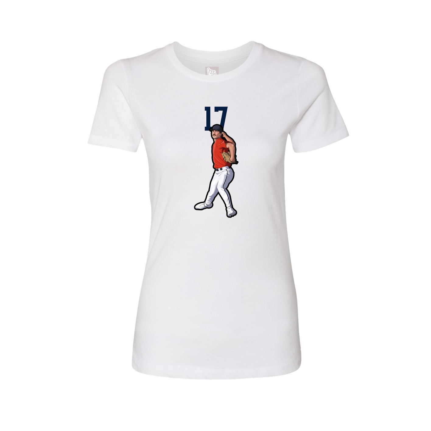 Fitted Women's Tee — Number Top in White