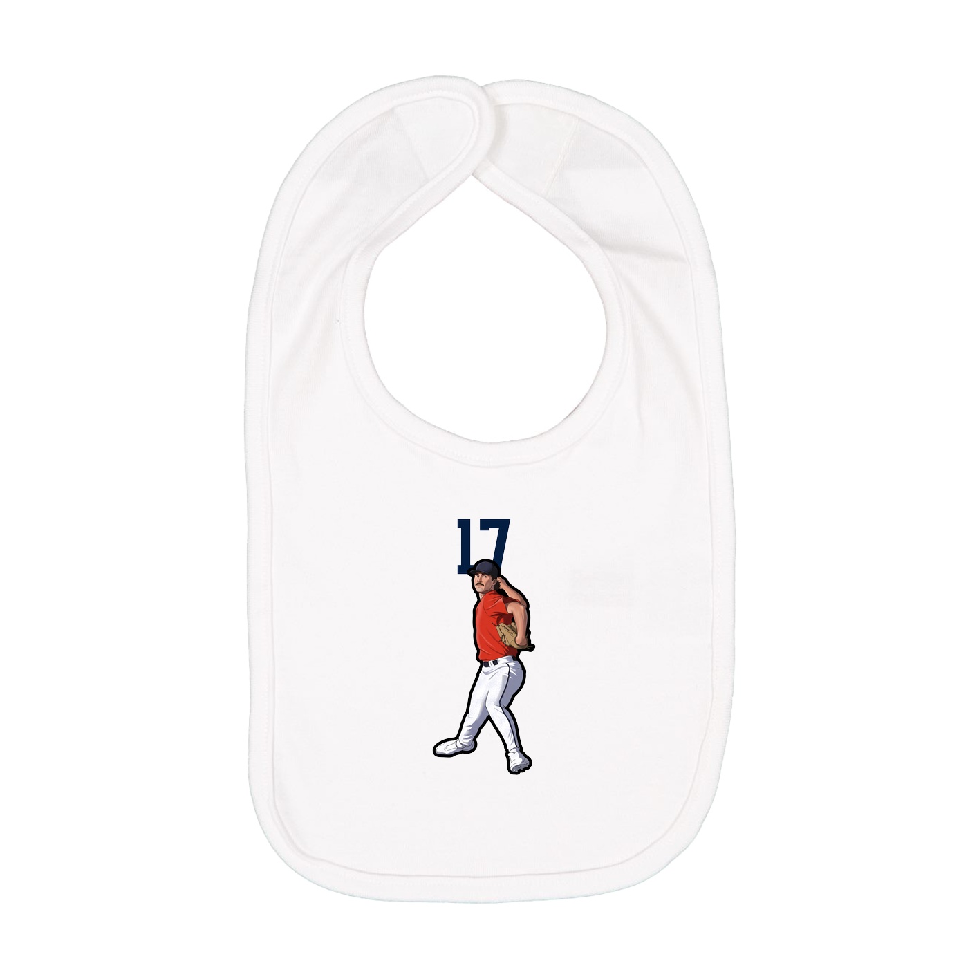 Infant Bib — Number Top in White
