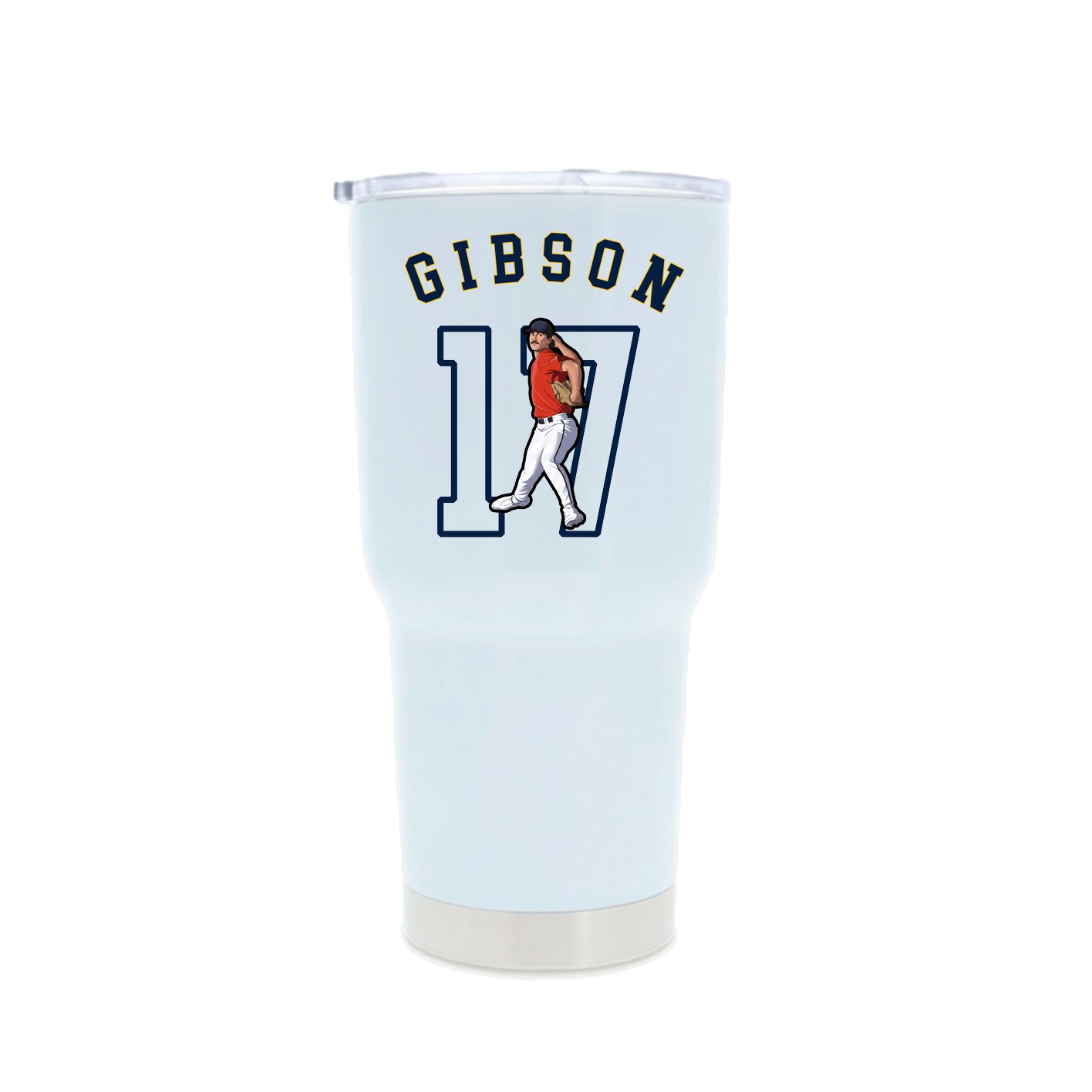 30oz Stainless Steel Tumbler — Shirsey Arch in White