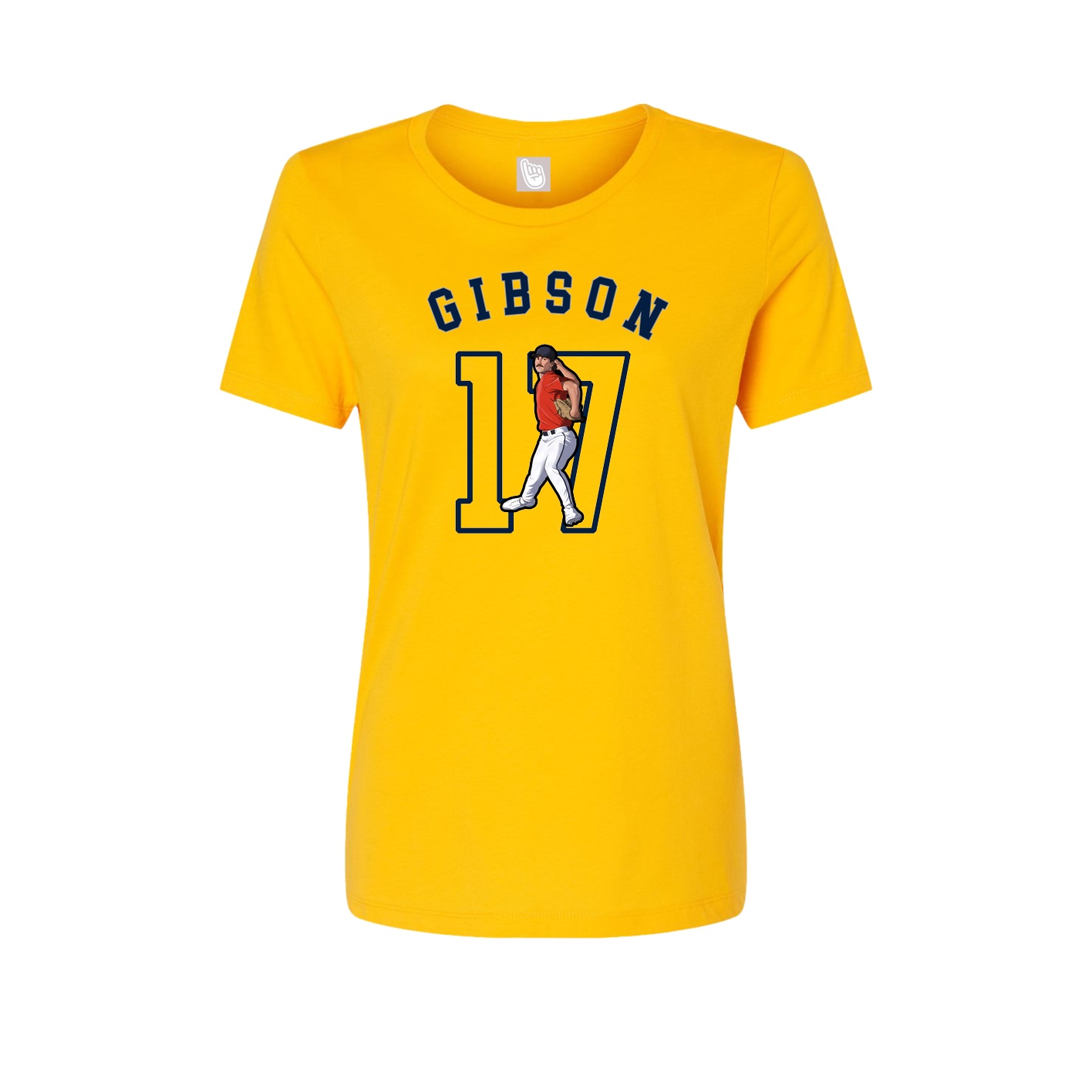 Fitted Women's Tee — Shirsey Arch in Gold