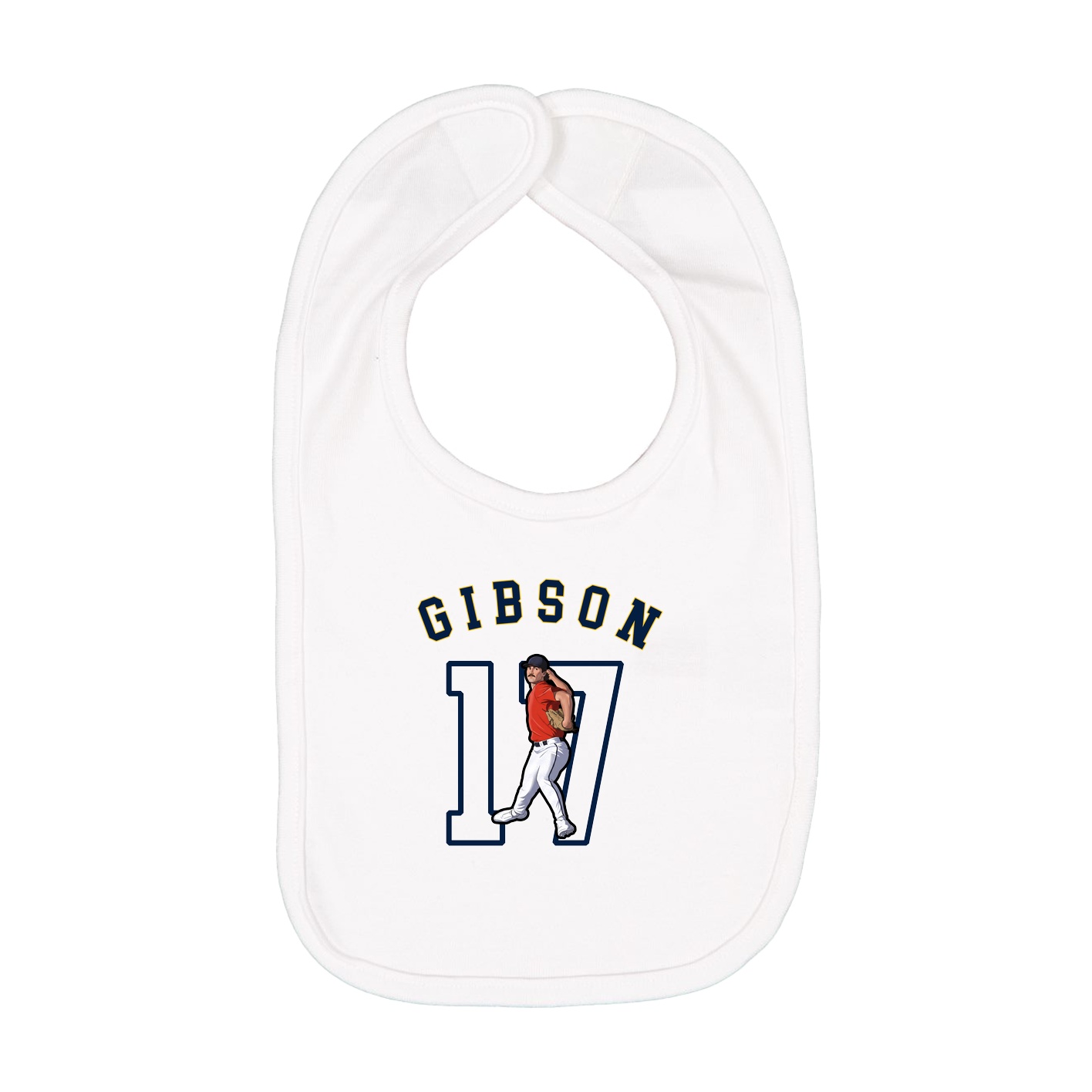 Infant Bib — Shirsey Arch in White