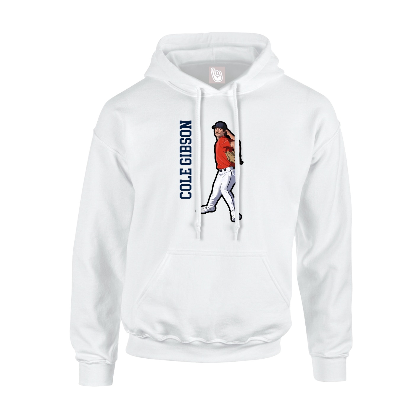 Hoodie — Name Vertical in White