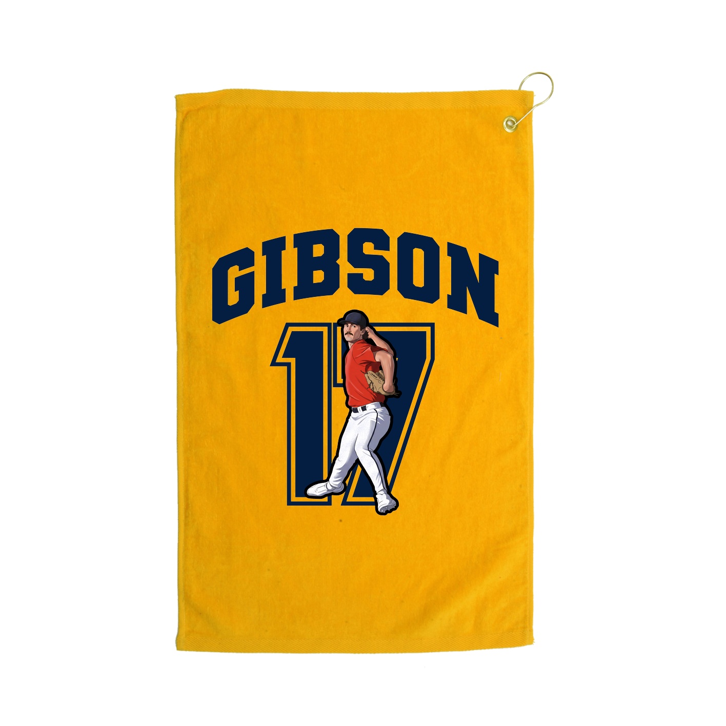 Golf Towel — Number in Gold