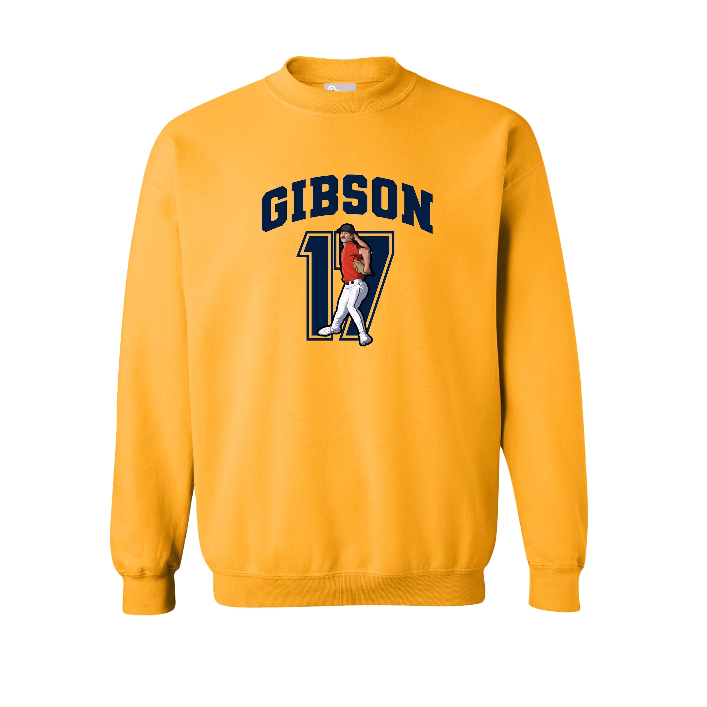 Fleece Crew — Number in Gold