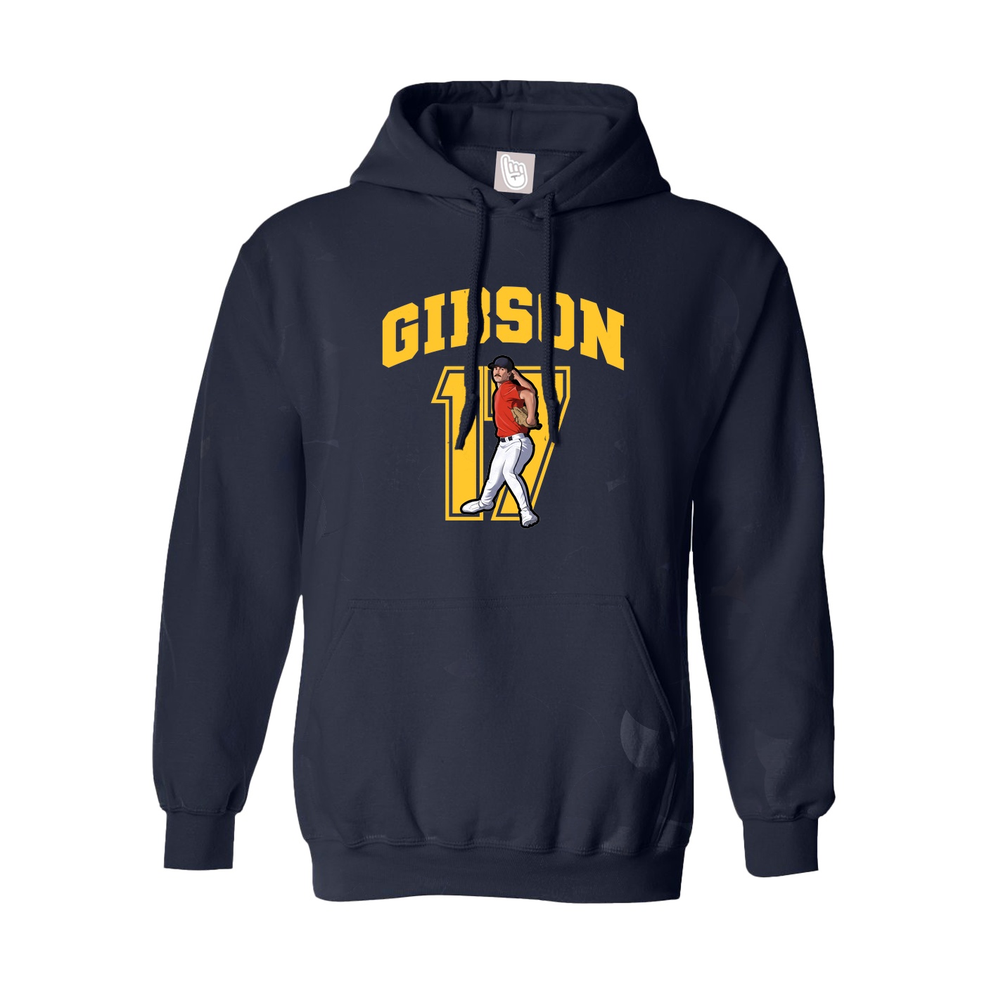 Youth Hoodie — Number in Navy