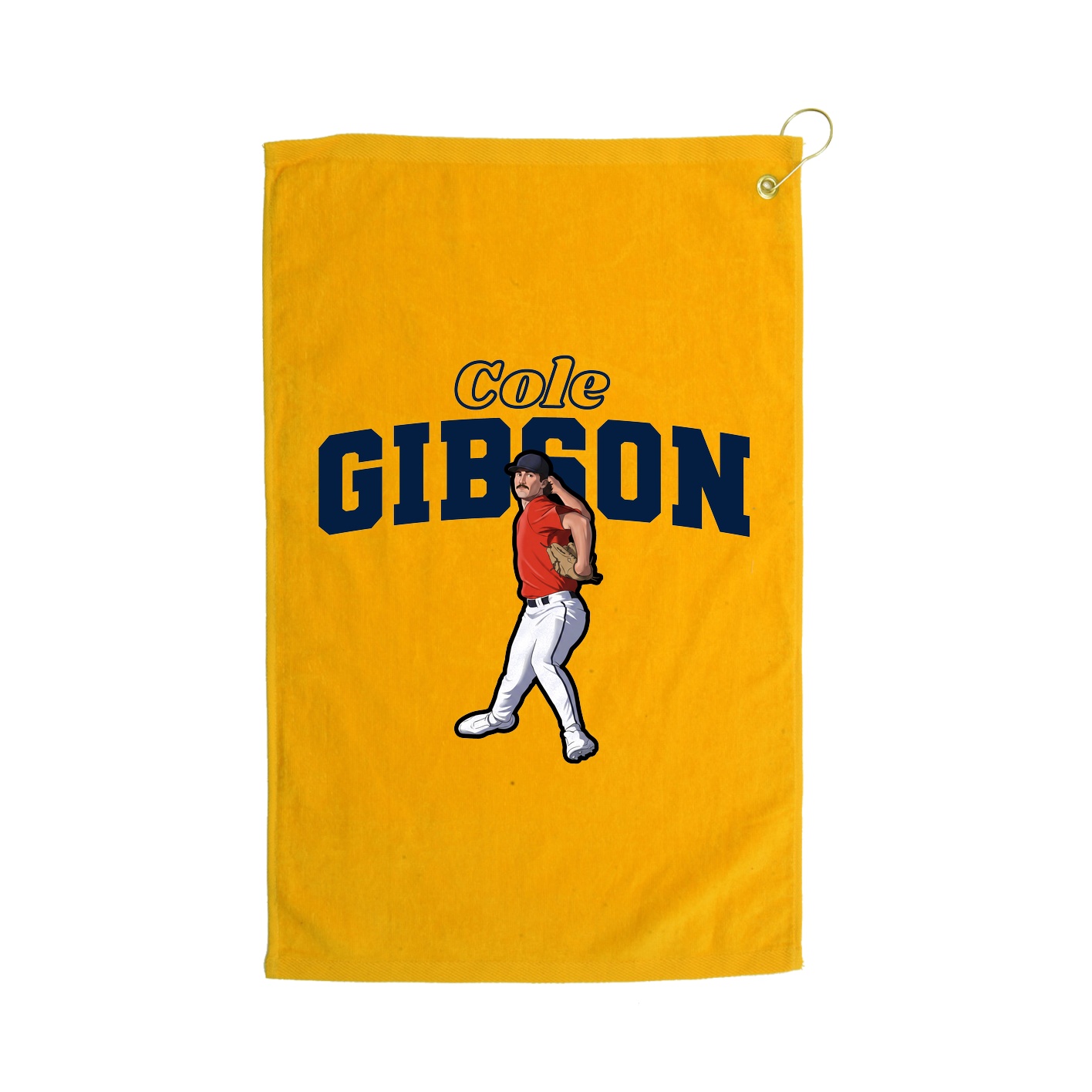 Golf Towel — Name Arch in Gold