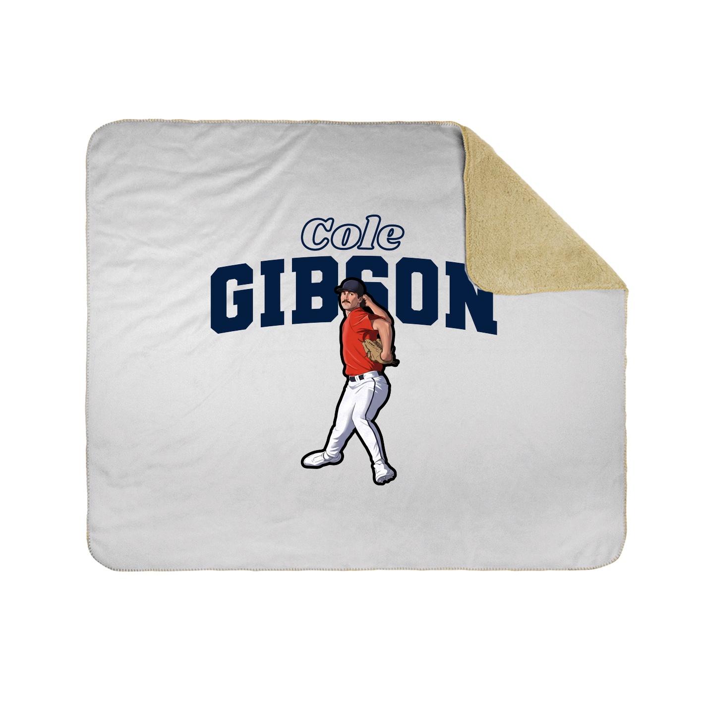 Throw Blanket — Name Arch in White