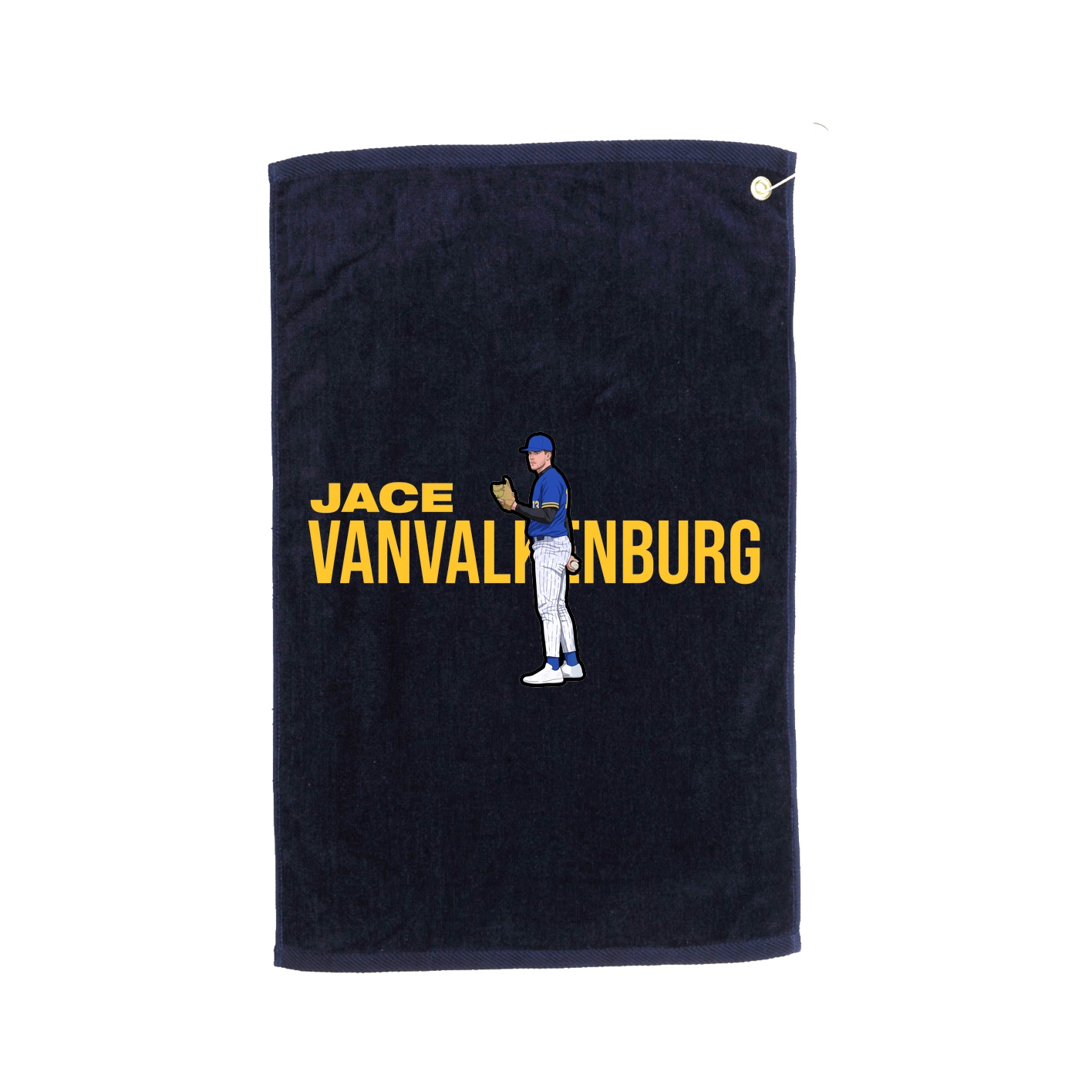 Golf Towel — Player Name in Navy