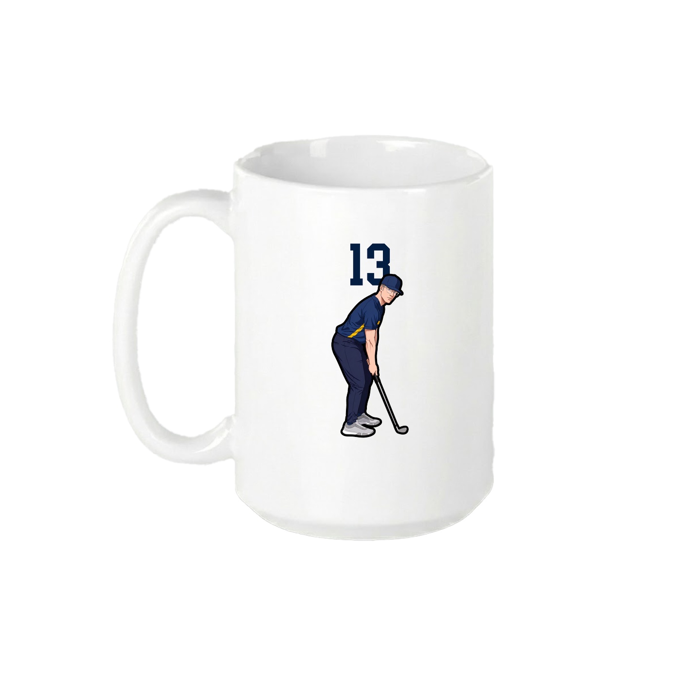 15oz Coffee Mug — Number Top in White