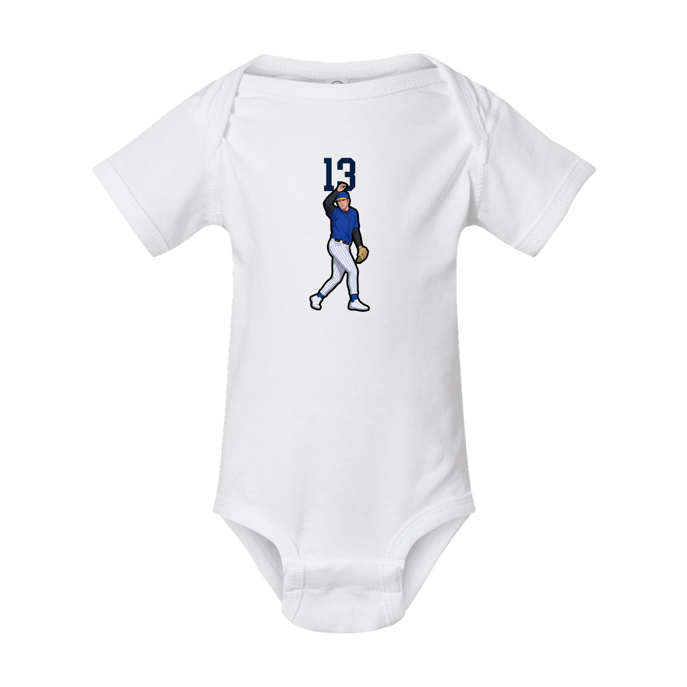 Baby Onesie — Number Top in White