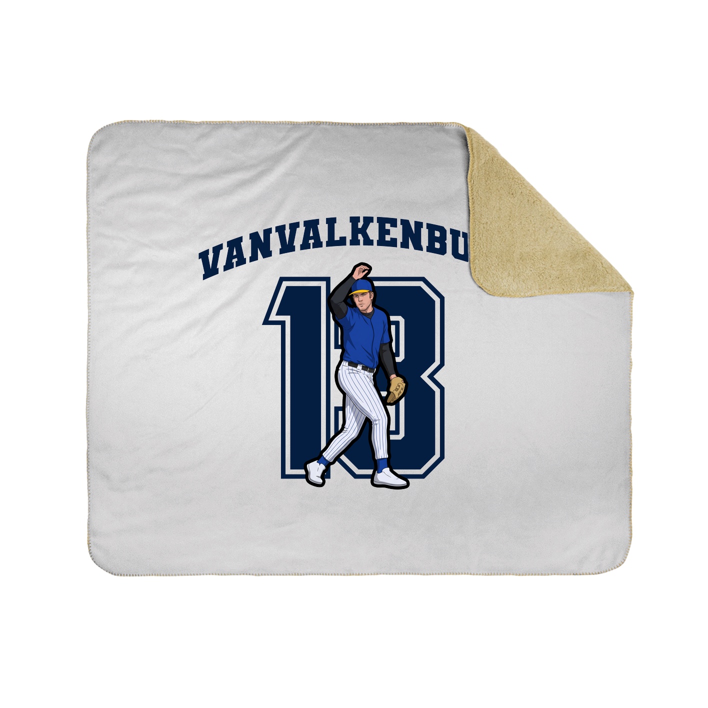 Throw Blanket — Number in White