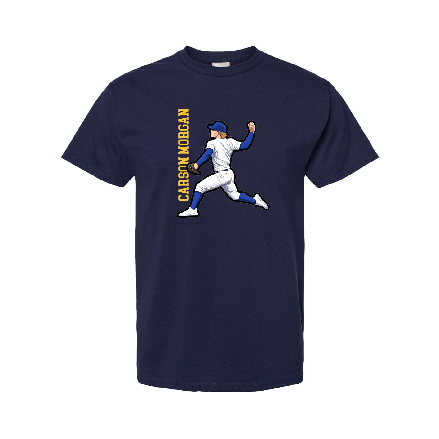 Tee — Name Vertical in Navy