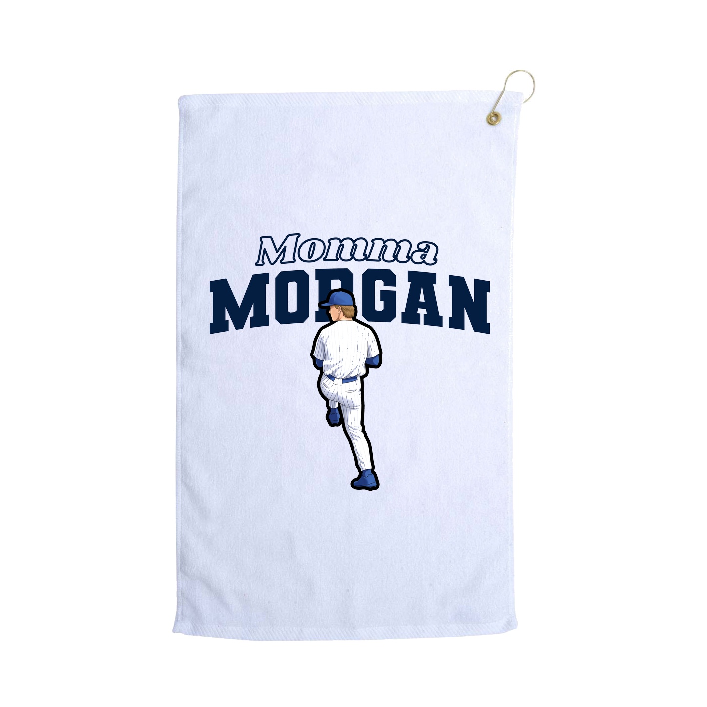 Golf Towel — Mothers Day Block in White