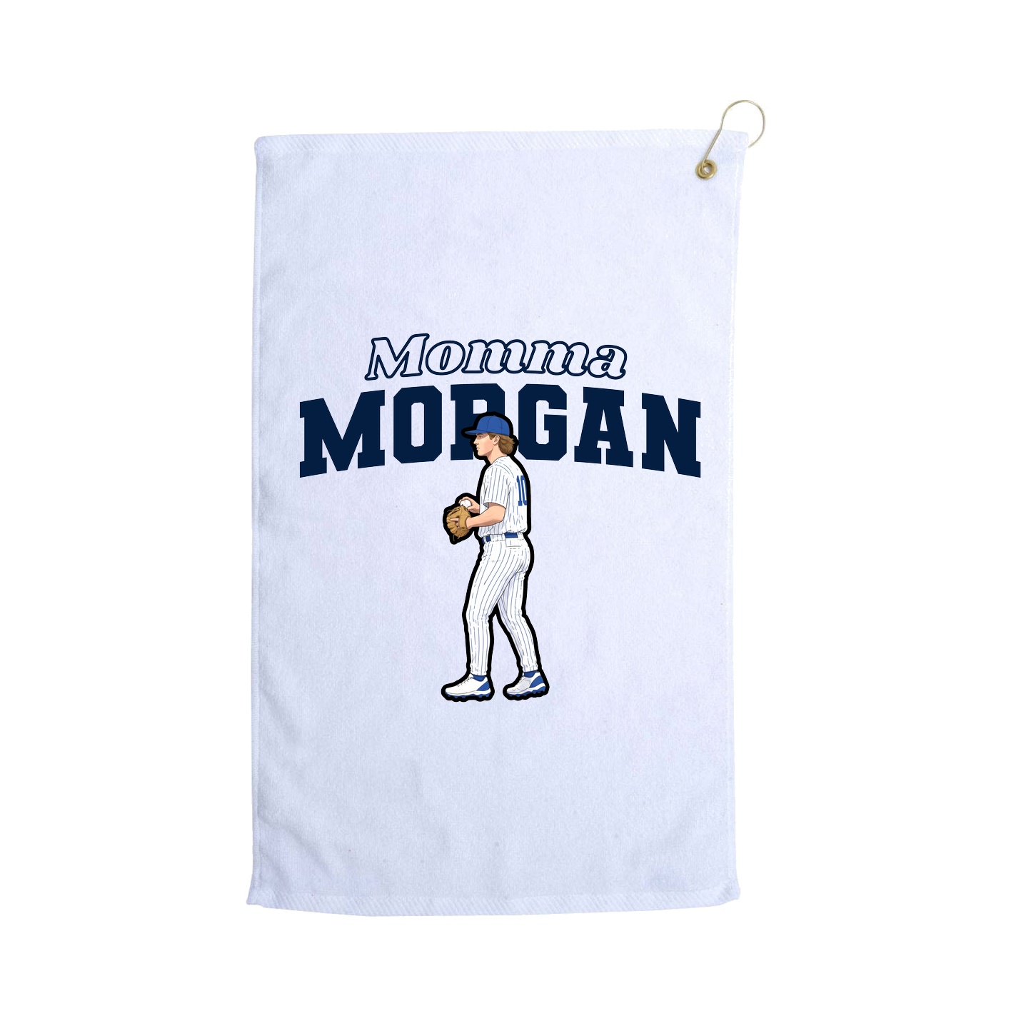 Golf Towel — Mothers Day Block in White