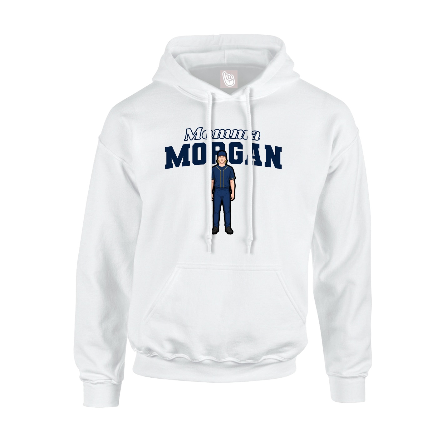 Hoodie — Mothers Day Block in White