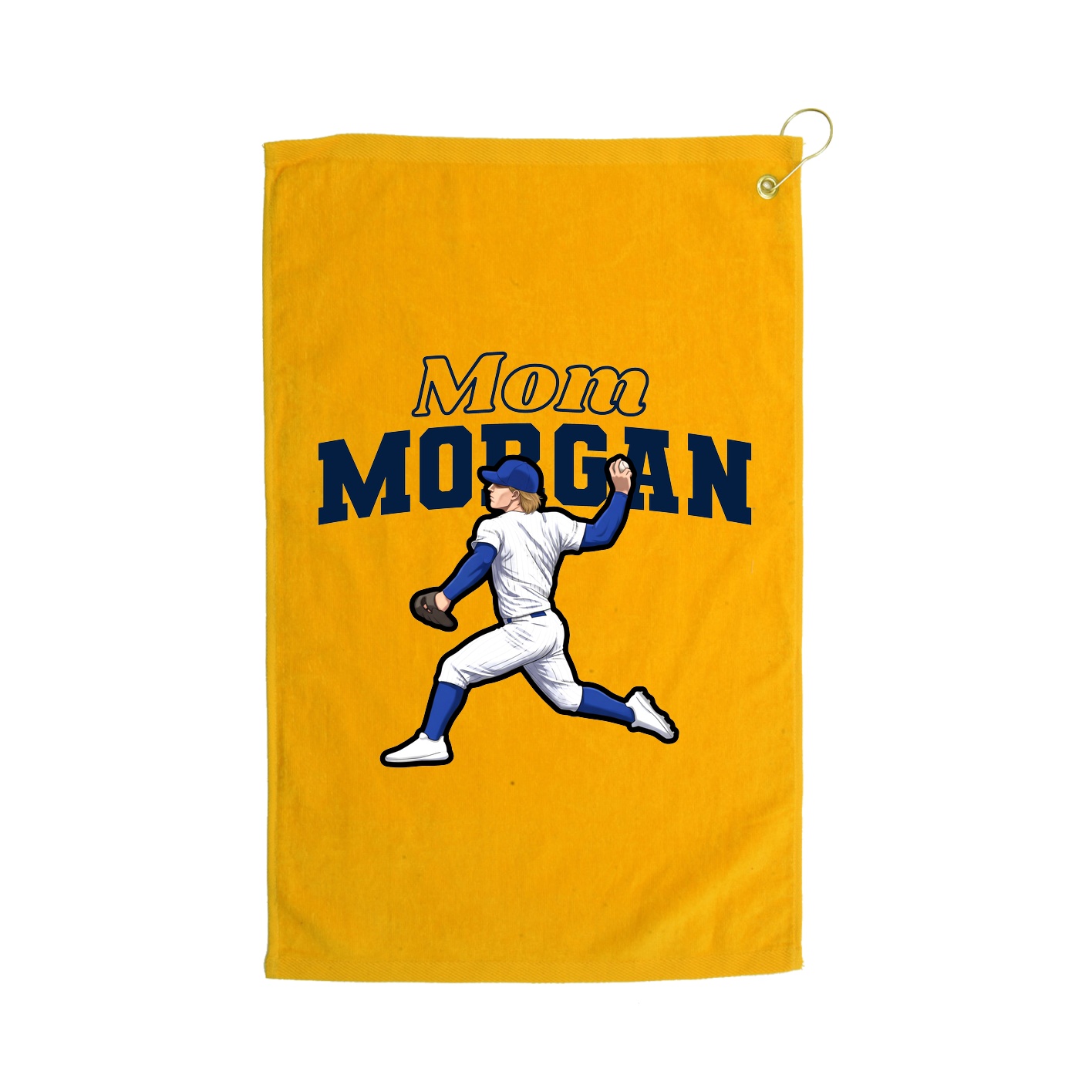 Golf Towel — Mothers Day Block in Gold