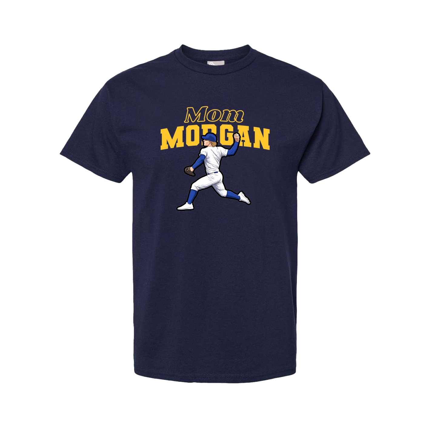 Youth Tee — Mothers Day Block in Navy