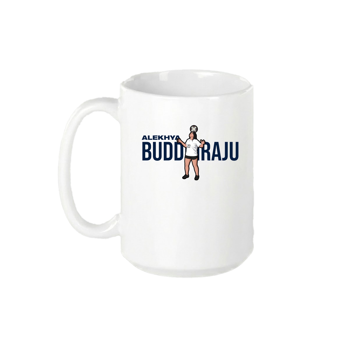 15oz Coffee Mug — Player Name in White