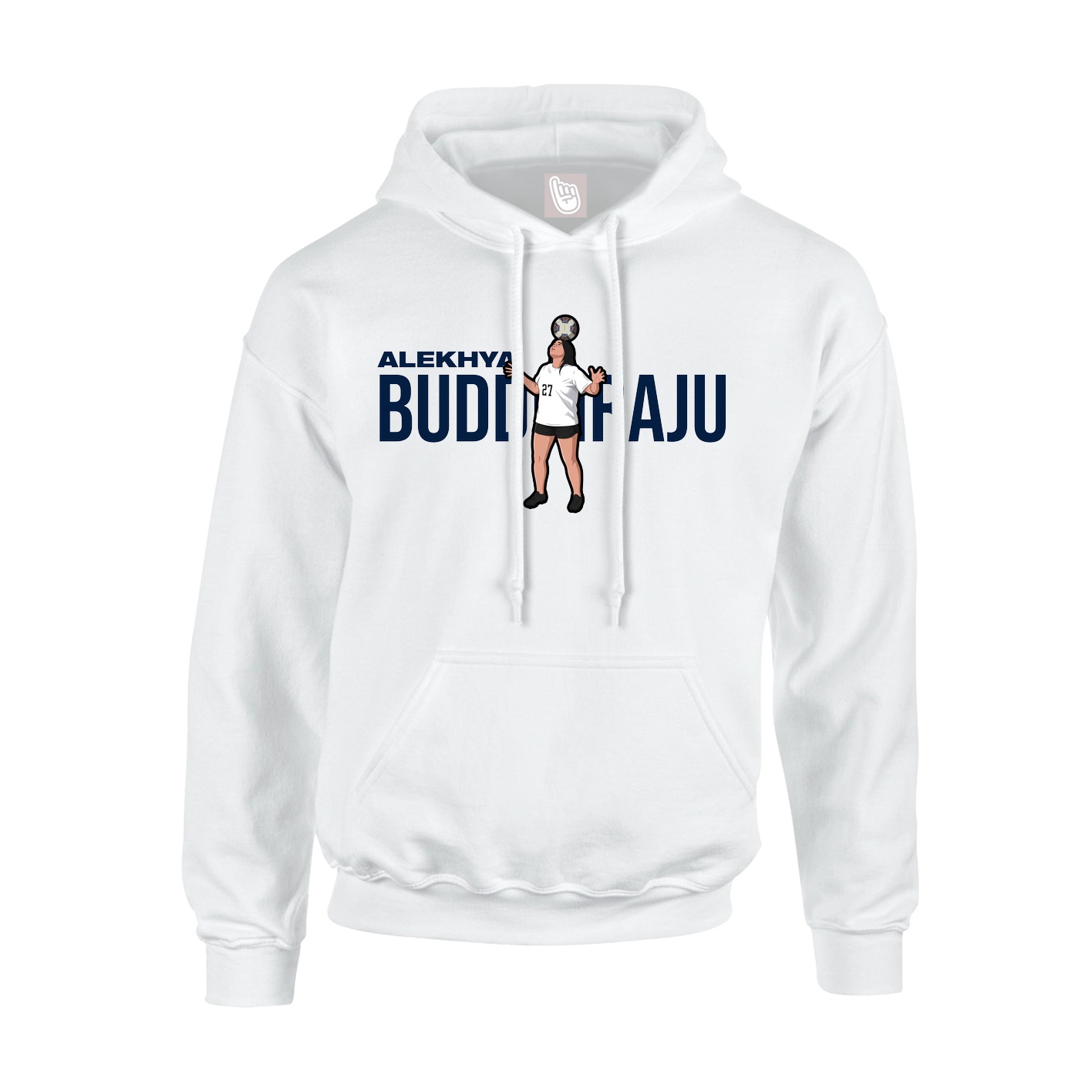 Youth Hoodie — Player Name in White