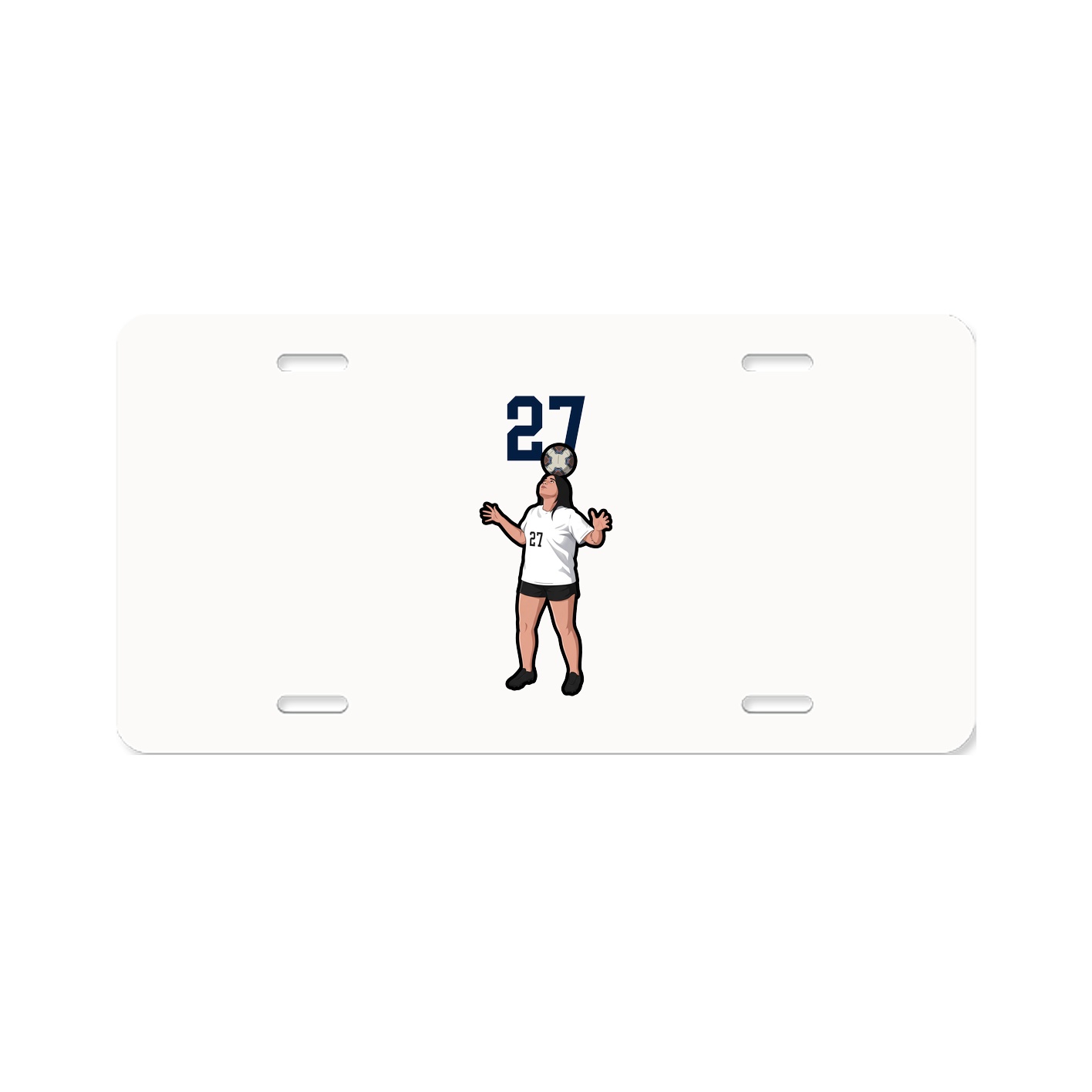 License Plate — Number Top in Classic