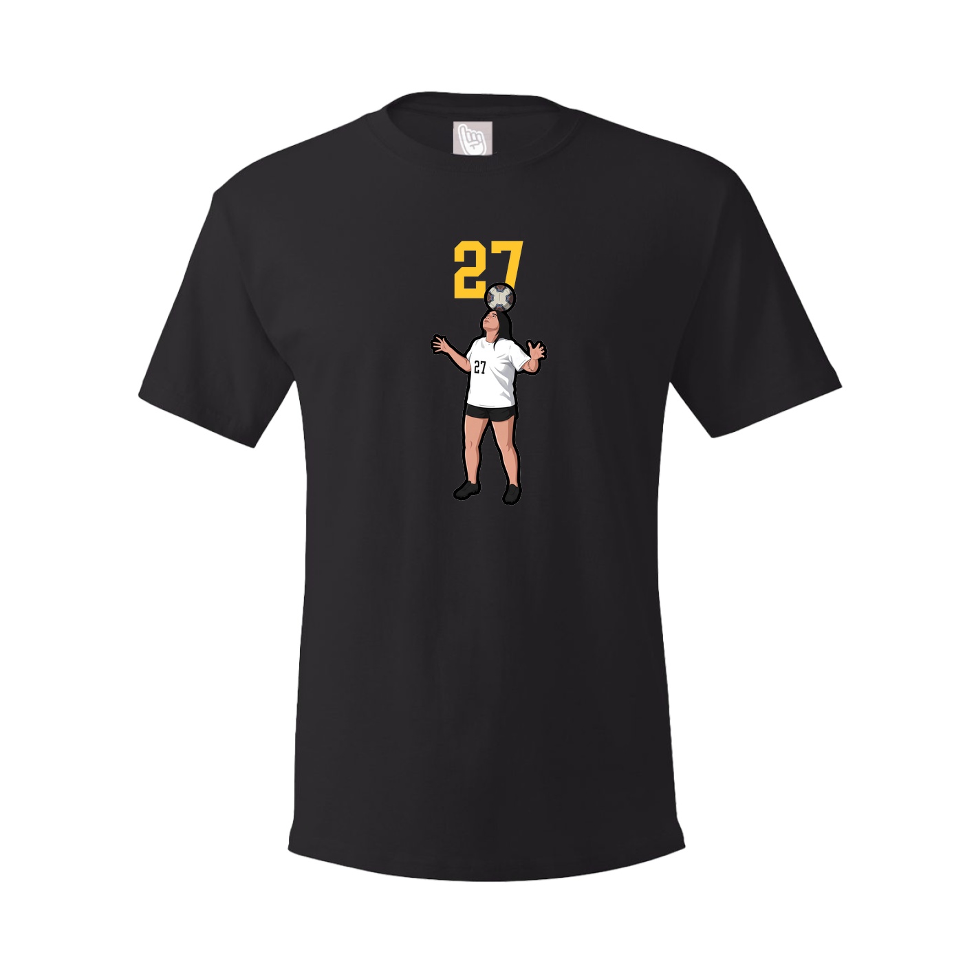 Youth Tee — Number Top in Black