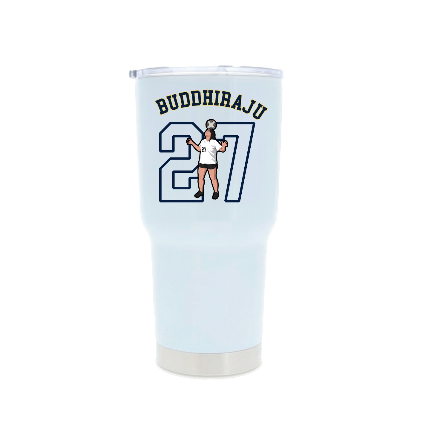 30oz Stainless Steel Tumbler — Shirsey Arch in White