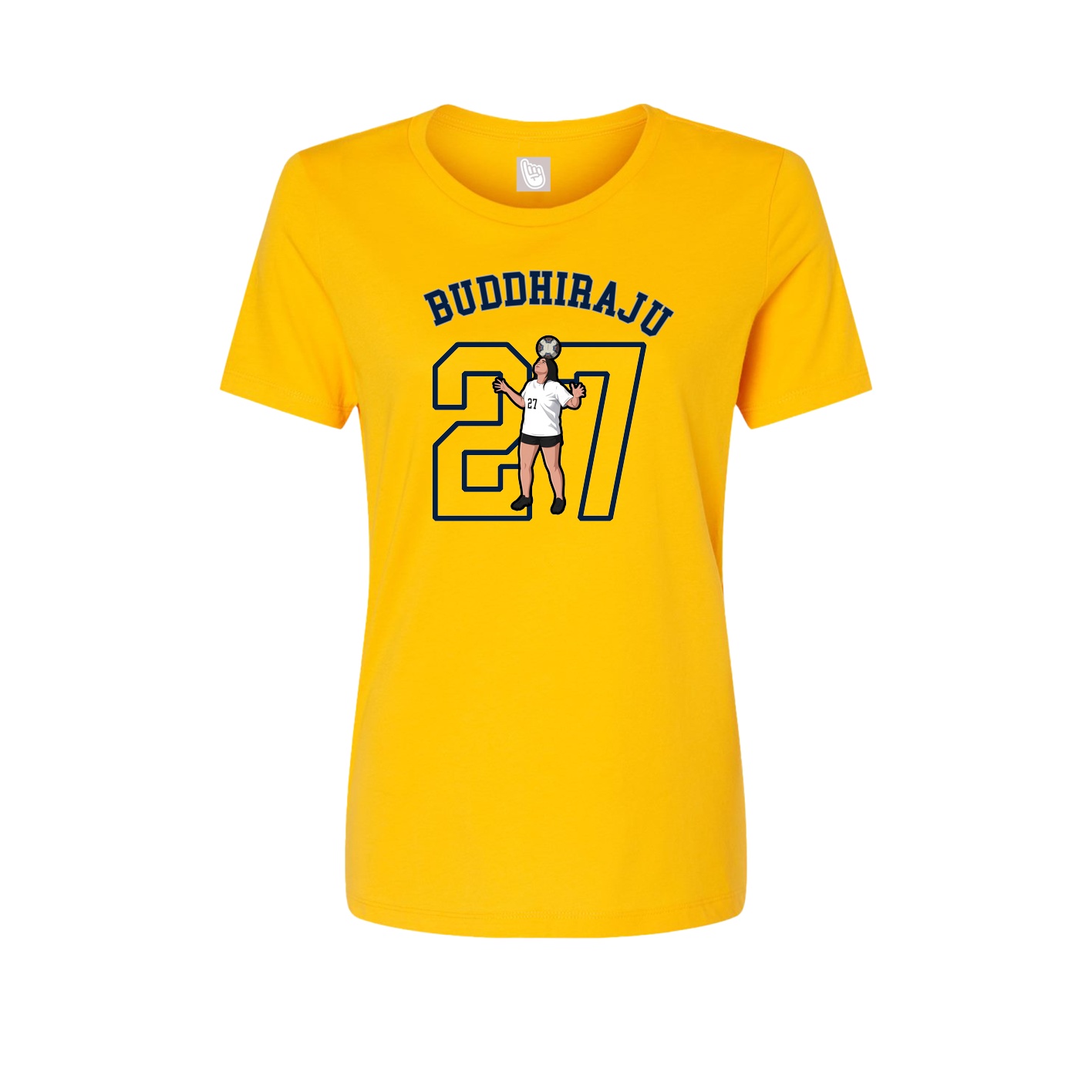 Fitted Women's Tee — Shirsey Arch in Gold