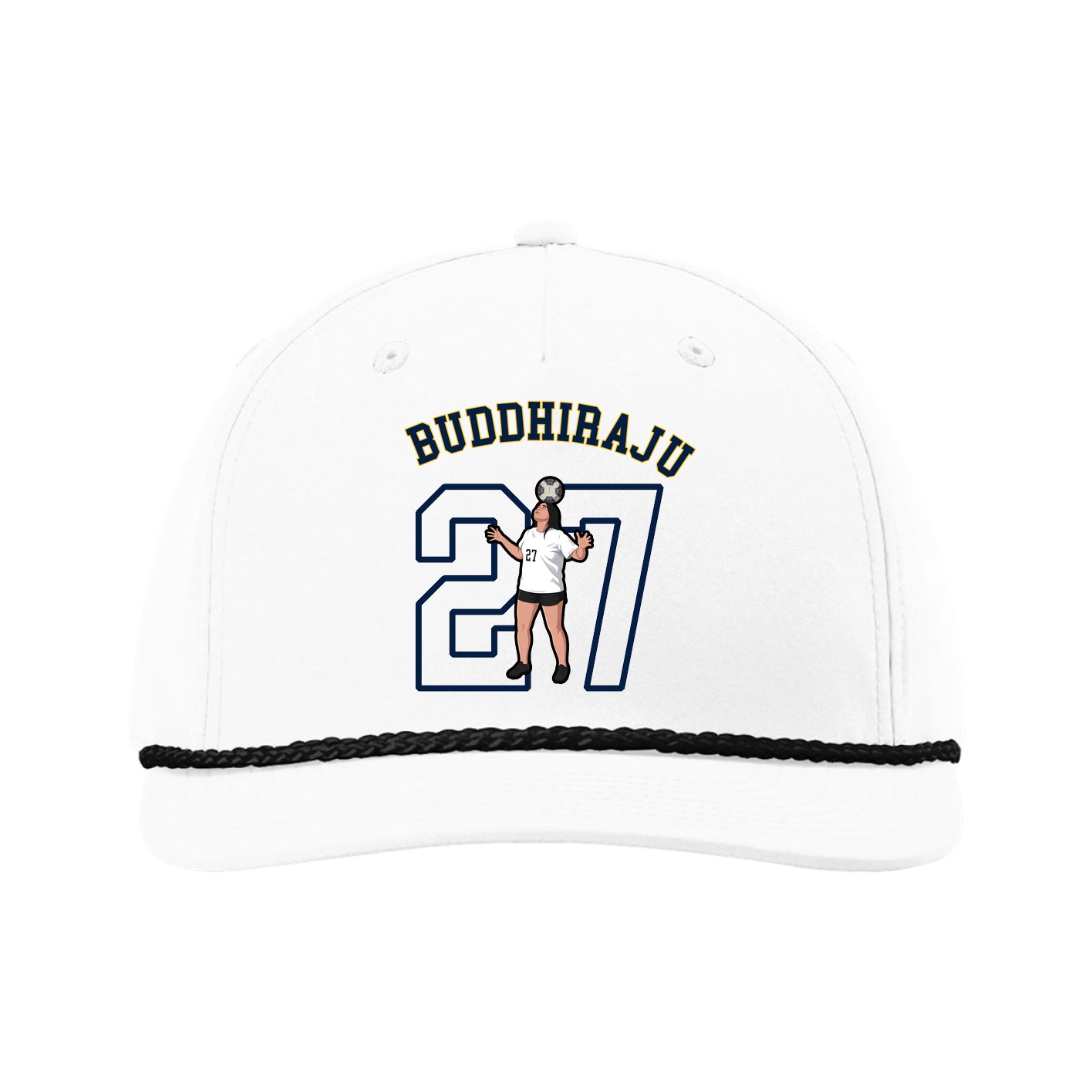 Five-Panel Classic Rope Cap — Shirsey Arch in White