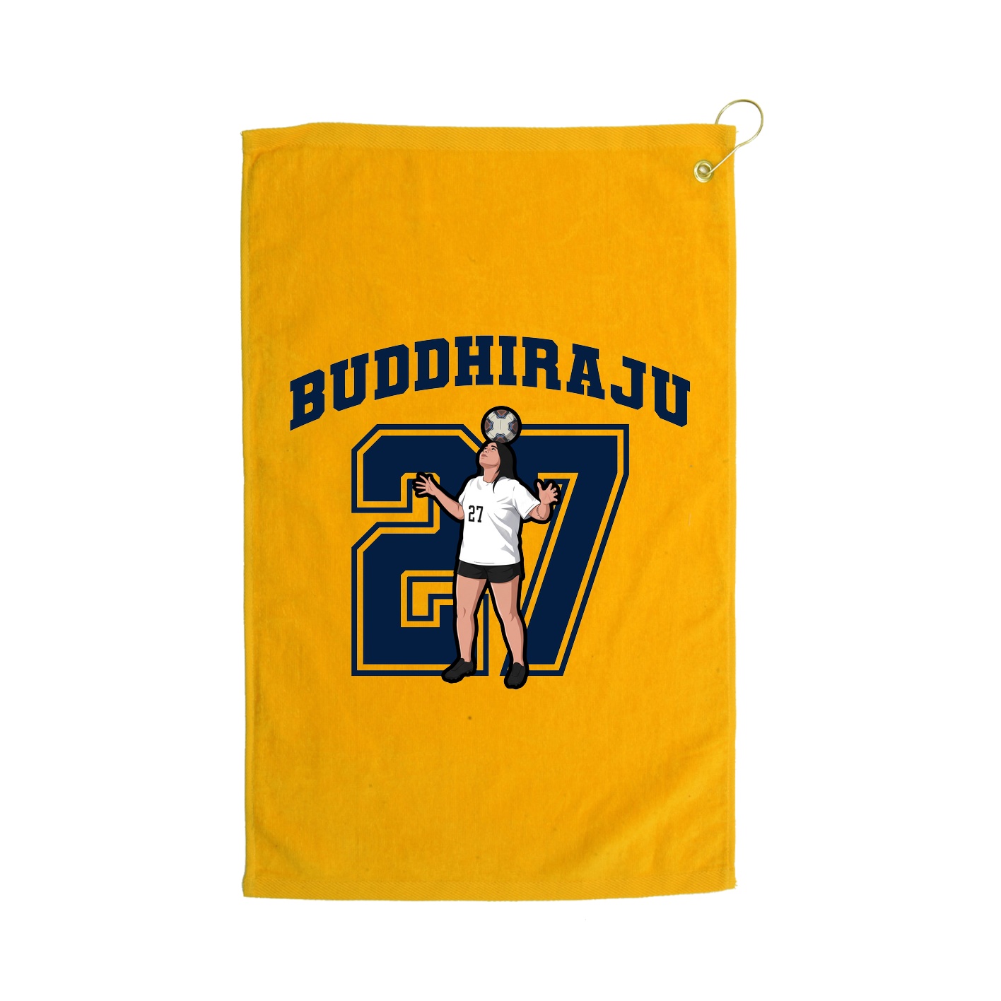 Golf Towel — Number in Gold