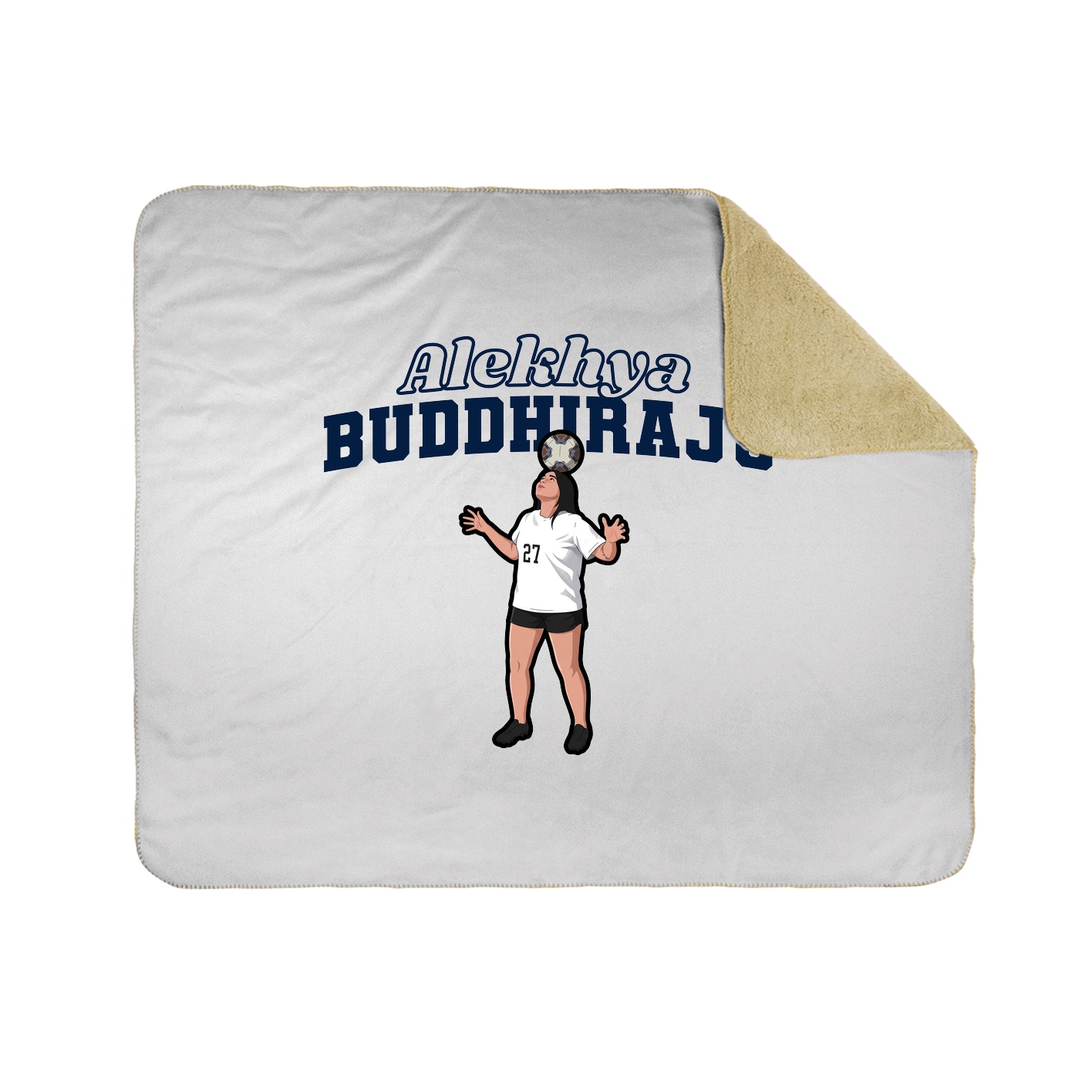 Throw Blanket — Name Arch in White