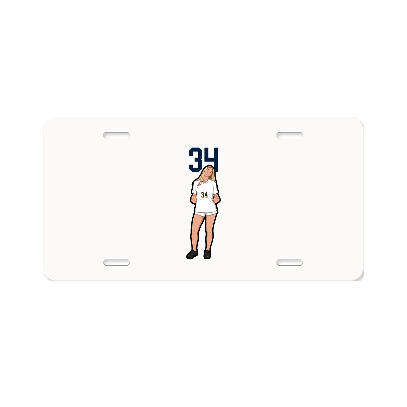 License Plate — Number Top in Classic